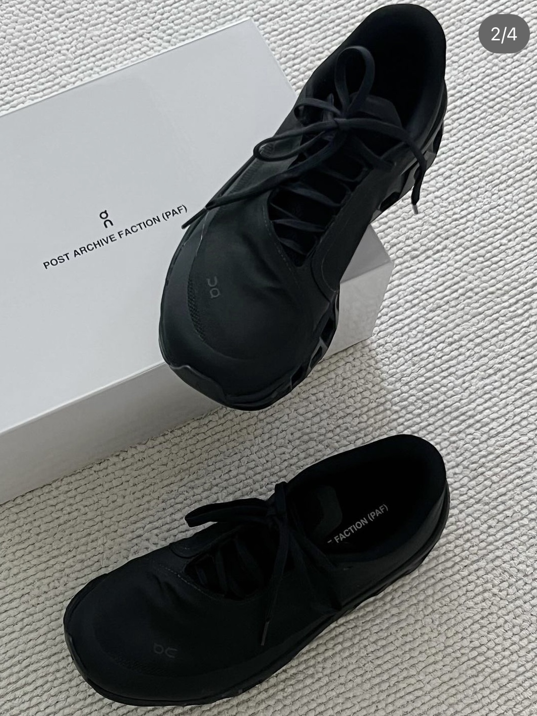(W) On Running x Post Archive Faction (Paf) Cloudmonster 2 Black Magnet 착용 스타일 - 2