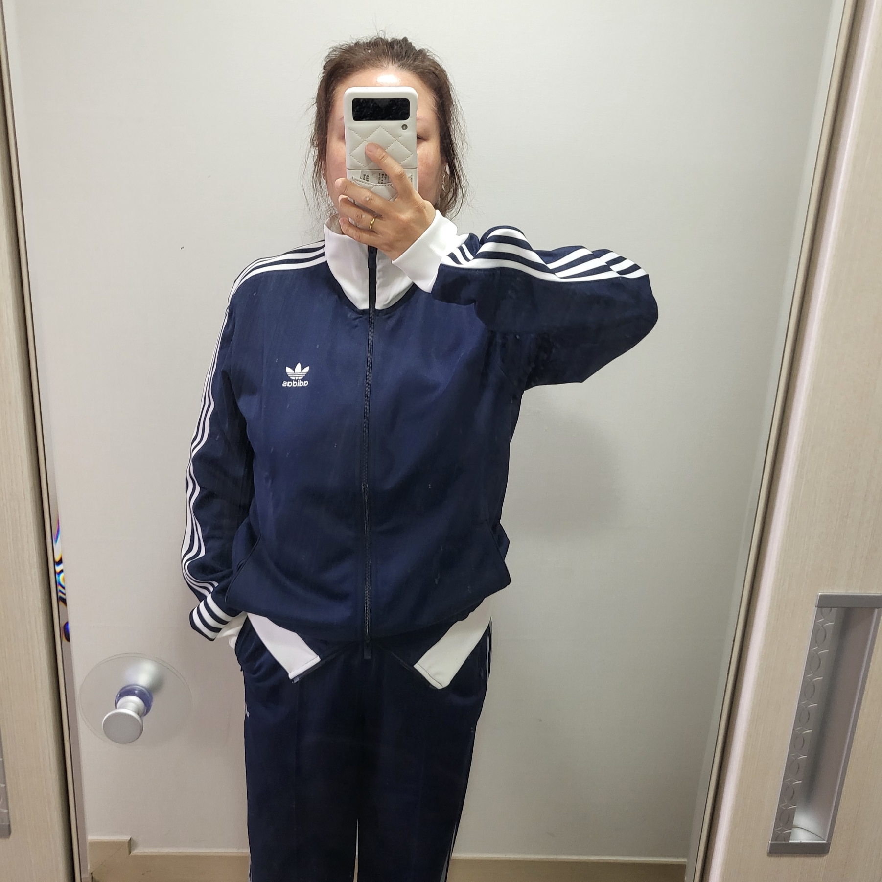 Adidas Adicolor Classic Beckenbauer Track Top Night Indigo - KR Sizing 착용 스타일