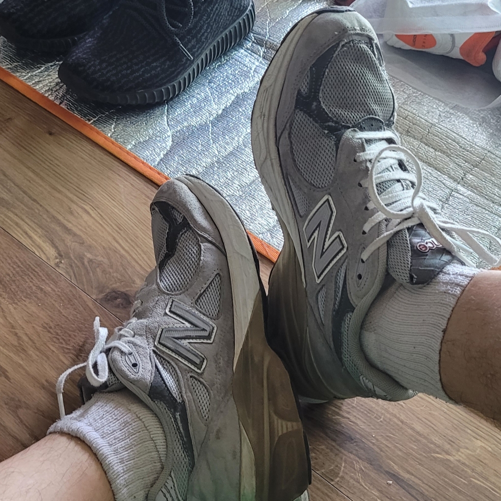 New Balance 990v3 Made in USA Grey - D Standard 착용 스타일 - 5