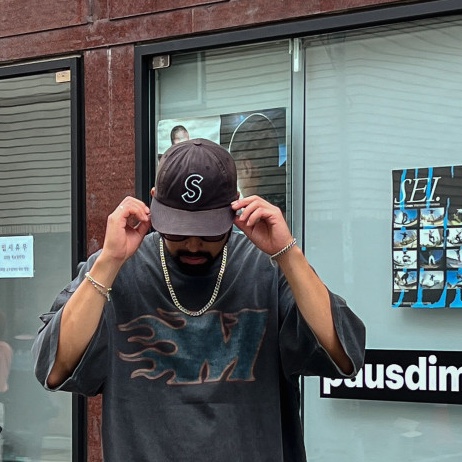Adidas Yeezy 500 Utility Black 2022/2023, Supreme 2-Tone S Logo 6-Panel Black - 24SS 착용 스타일 - 4