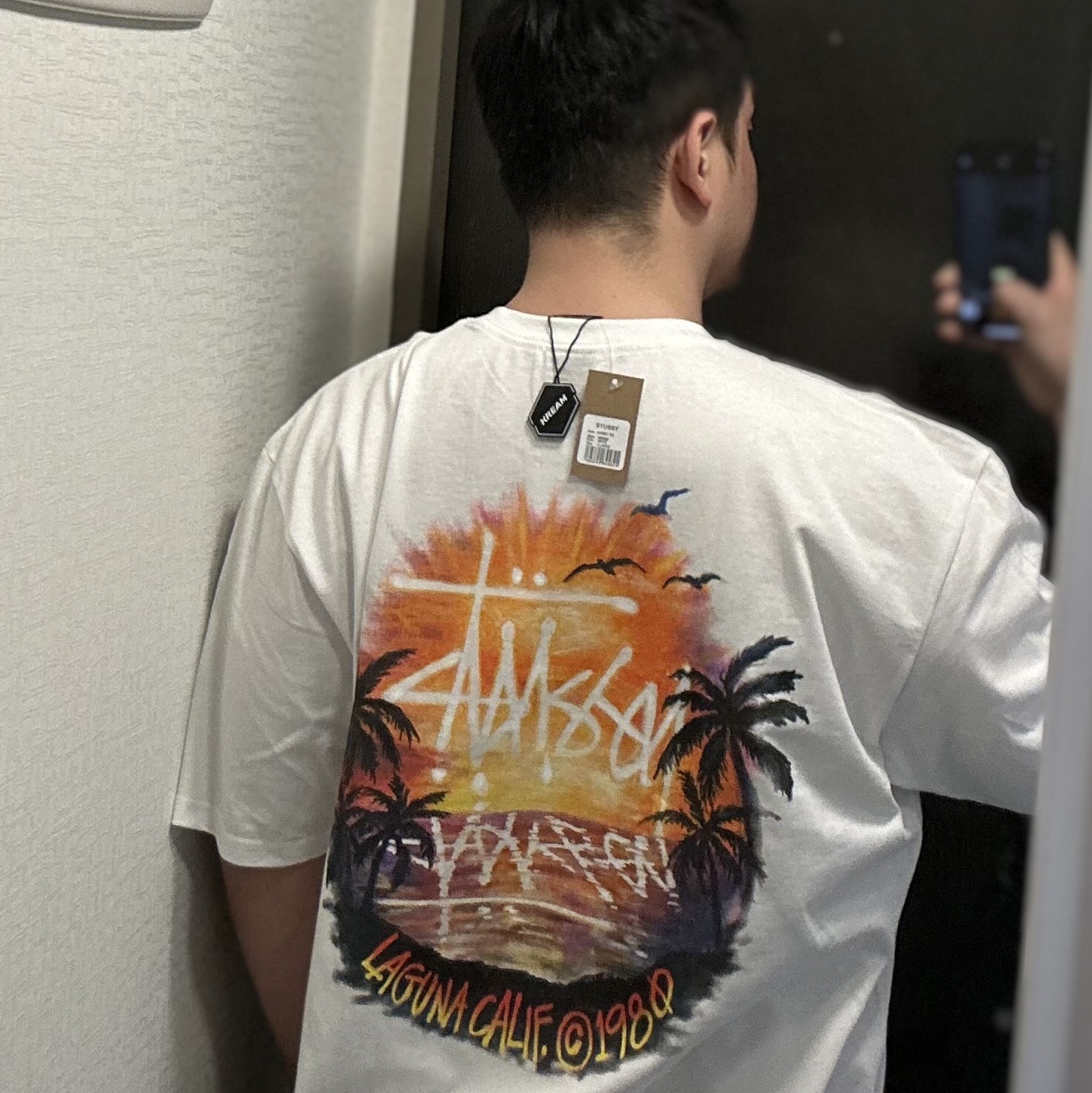 Stussy Sunset T-Shirt White 착용 스타일