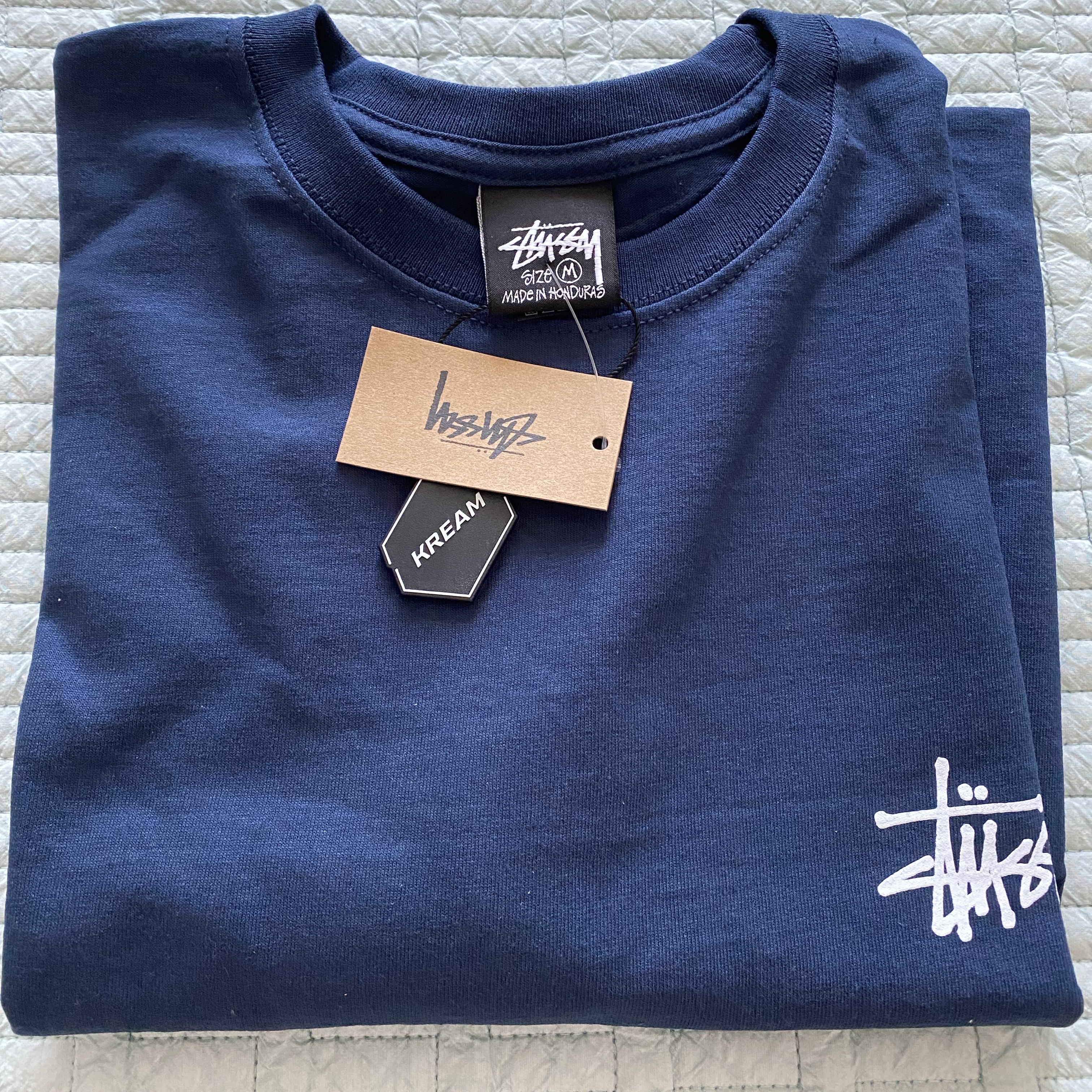 Stussy Basic Stussy T-Shirt Navy 2024, 2025 착용 스타일