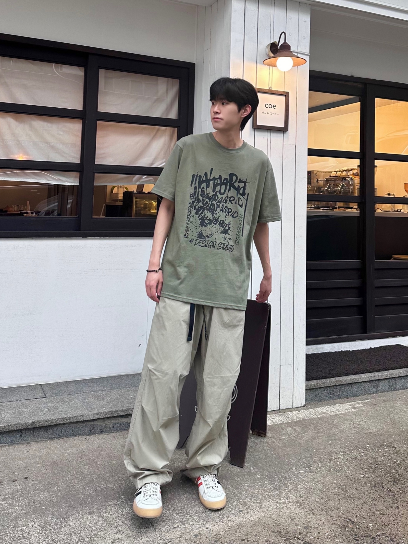 Adidas x Song for the Mute Campus 80s Bliss Core Black 착용 스타일 - 2