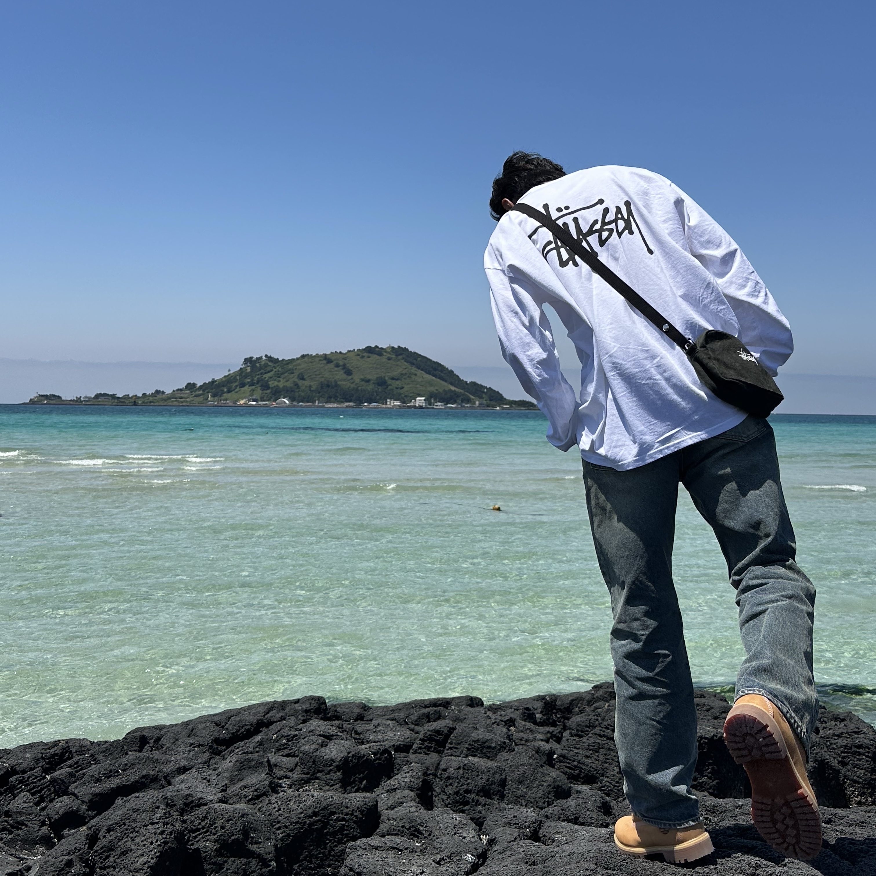 Stussy Basic Stussy LS T-Shirt White 2023, Timberland Premium 6 inch Waterproof Boot Wheat Nubuck - Wide 착용 스타일 - 2