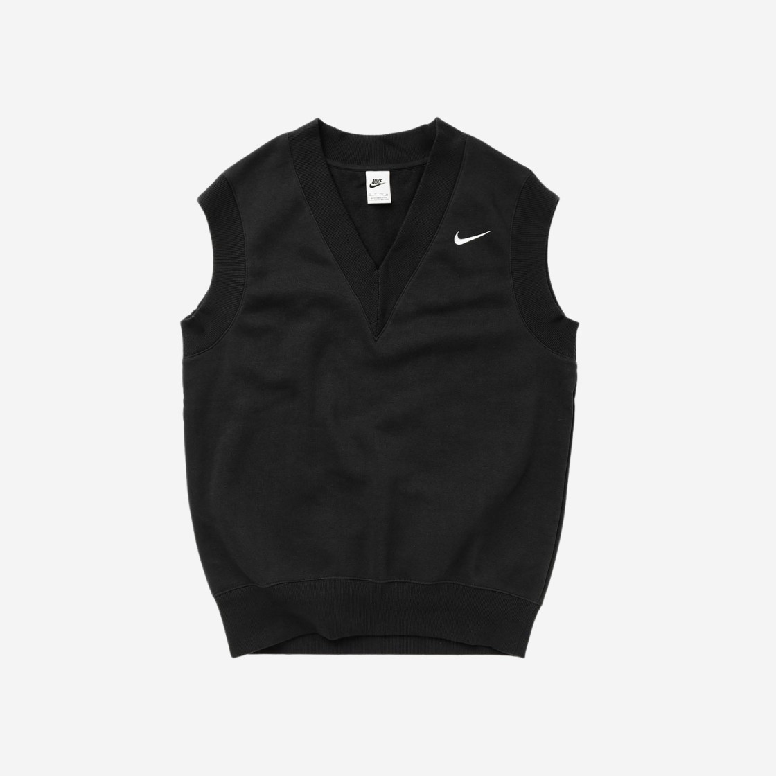 (W) Nike Sportswear Phoenix Fleece Oversized Vest Black - Asia 상세 이미지 1