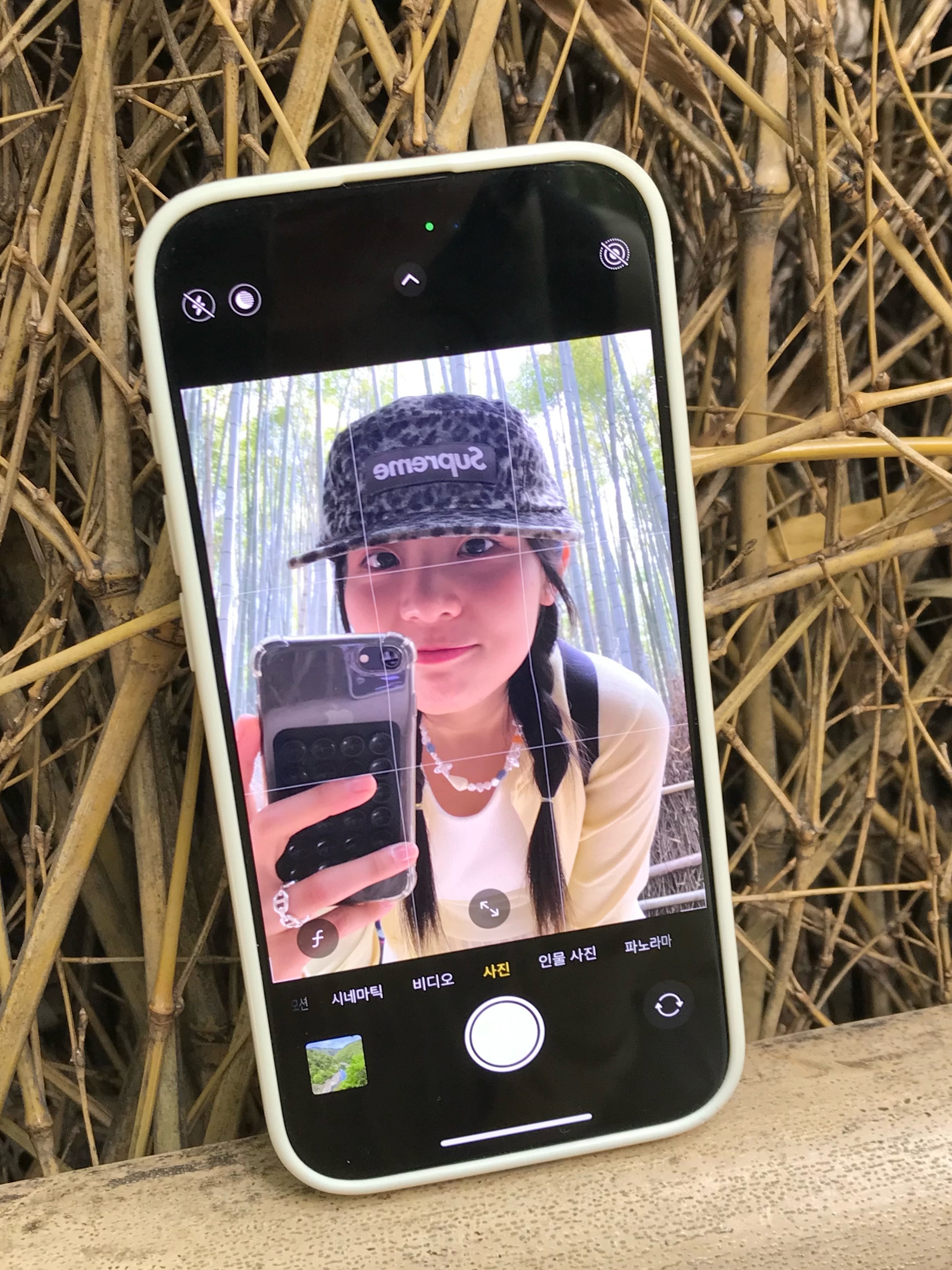 Supreme Leopard Velvet Camp Cap Olive - 24SS 착용 스타일