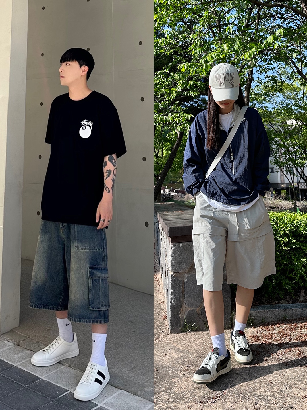 Stussy 8 Ball Pigment Dyed T-Shirt Black, (W) Jordan 1 x Travis Scott Retro Low OG SP Medium Olive 착용 스타일 - 2