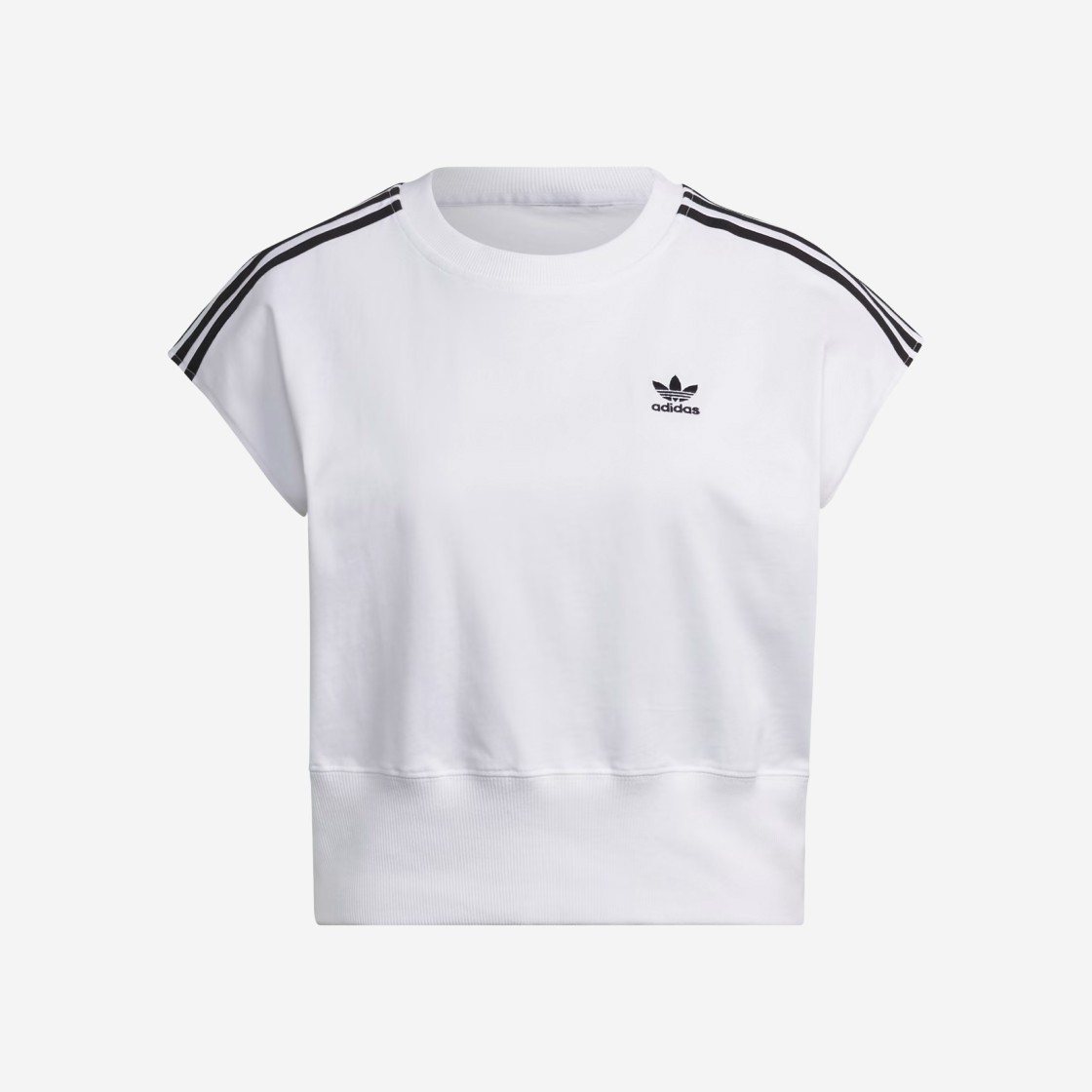 (W) Adidas Adicolor Classics Waist Cinch T-Shirt White - US Sizing 상세 이미지 1