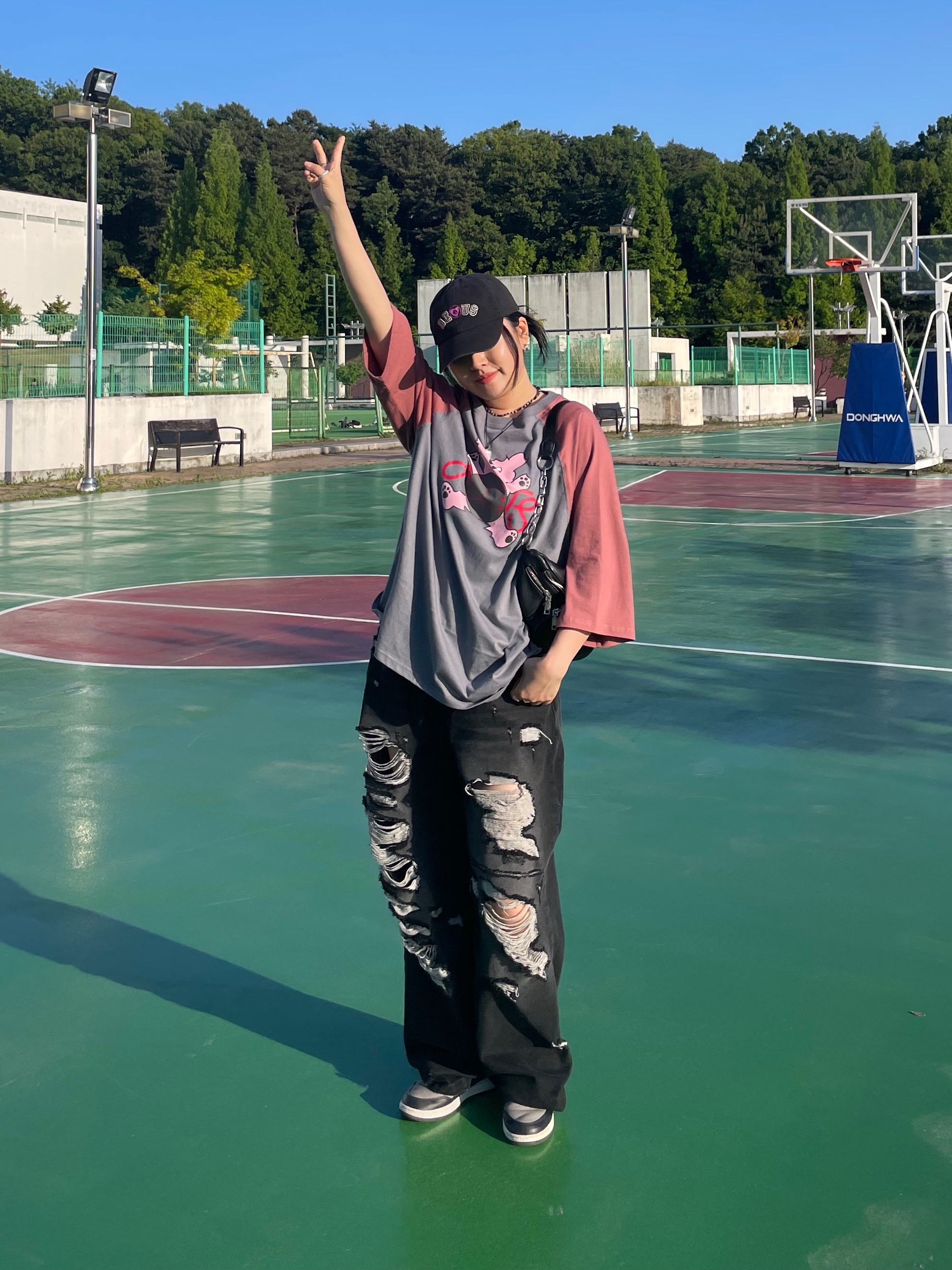 (GS) Jordan 1 Retro High OG Shadow 2018 착용 스타일 - 2