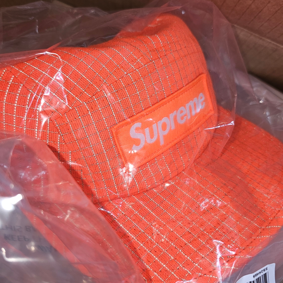 Supreme Reflective Ripstop Camp Cap Orange - 24SS 착용 스타일 - 2