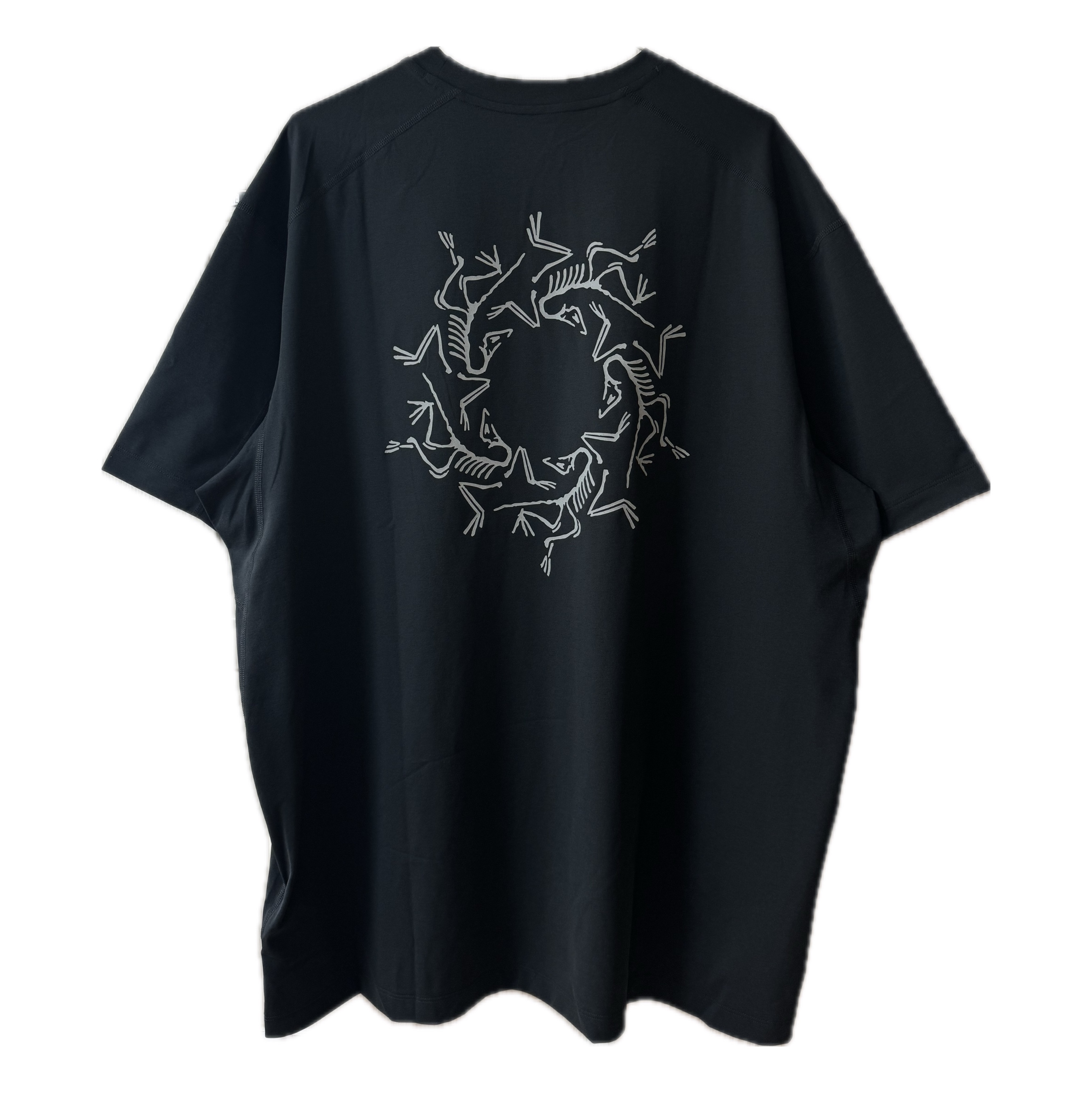 Arc'teryx System A Solarium SS T-Shirt Blackite Solid 착용 스타일 - 2