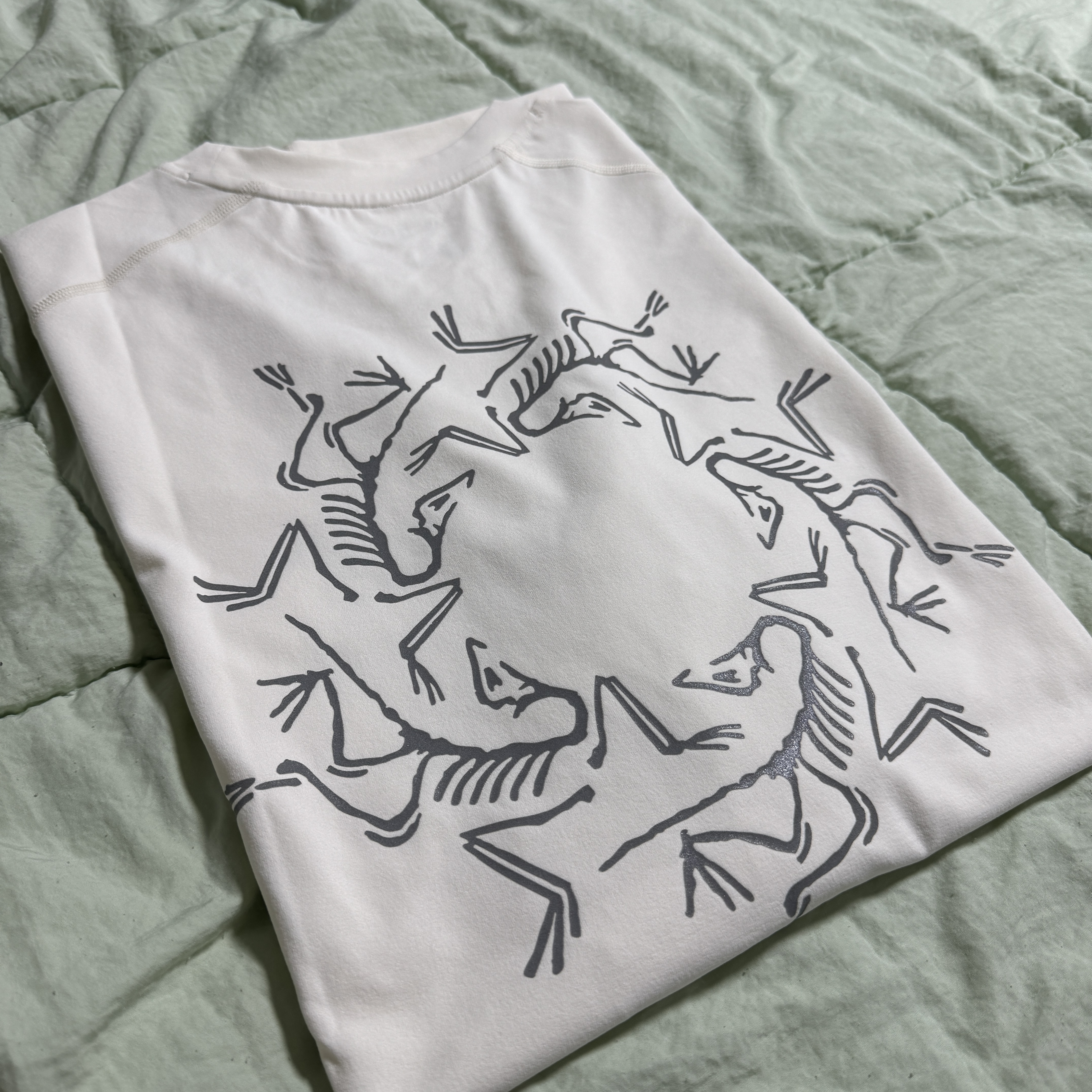 Arc'teryx System A Solarium SS T-Shirt Greige Solid 착용 스타일 - 2