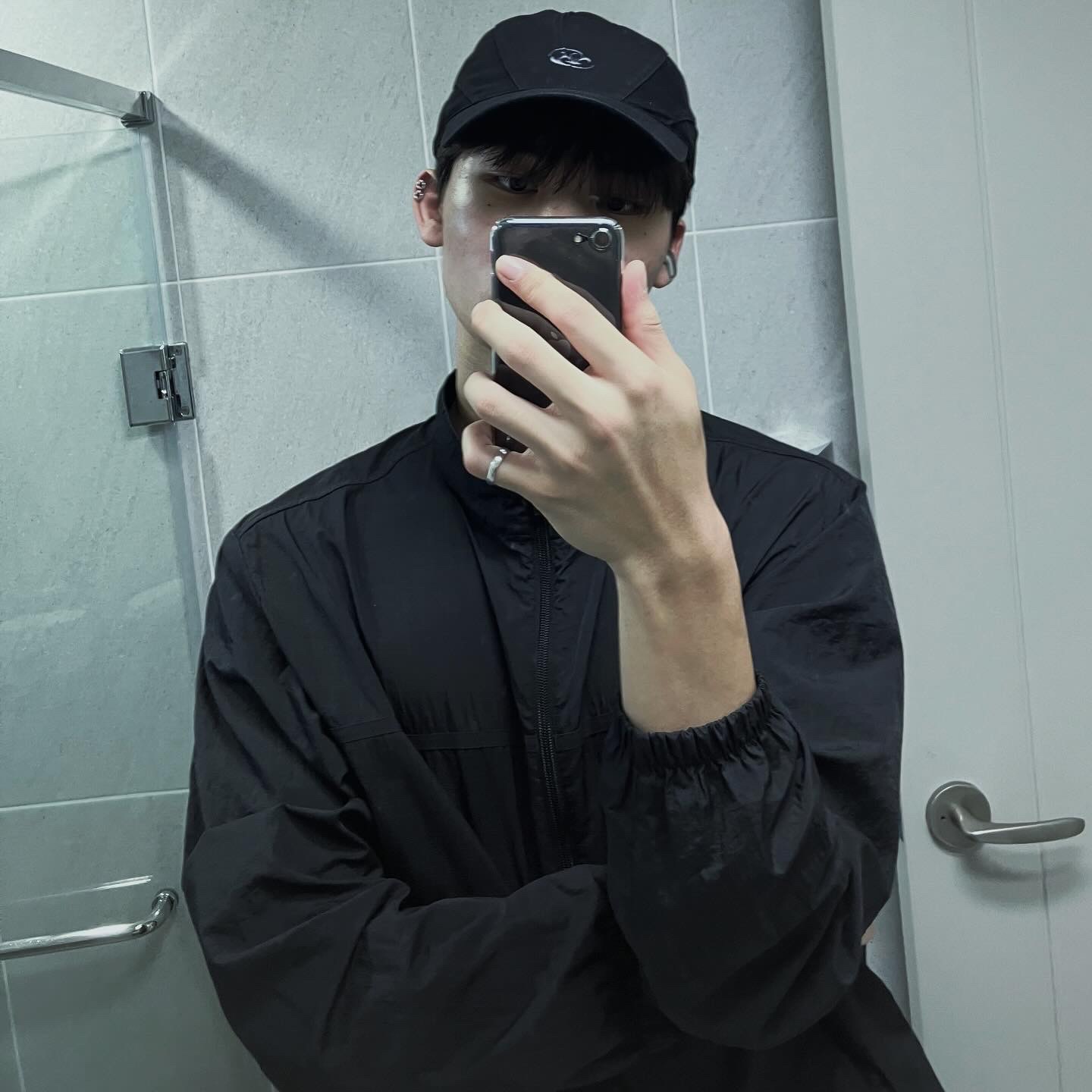 Sansan Gear Ball Cap Black - 23SS 착용 스타일 - 1