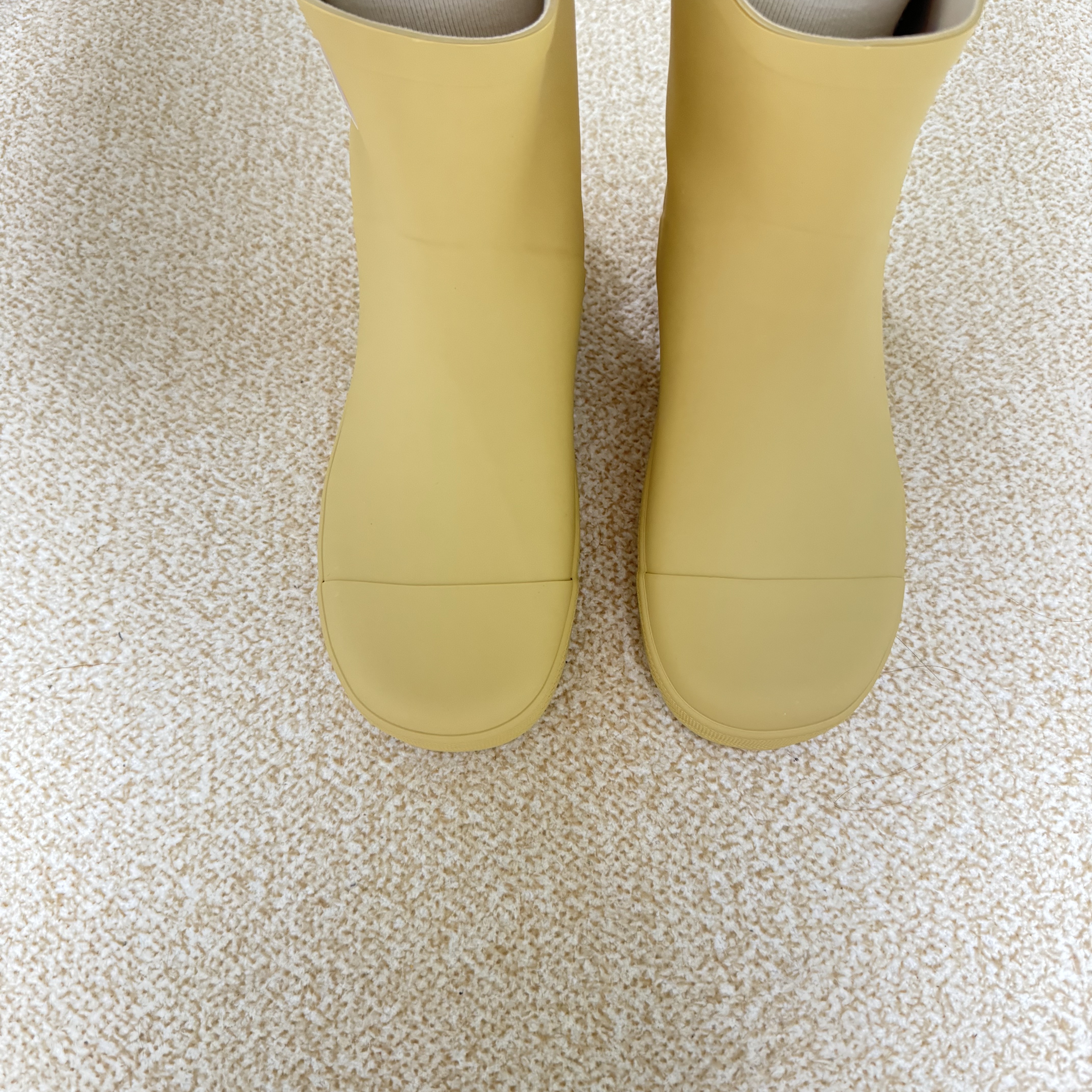 Bensimon BSM Rain Boots Low Honey Butter 착용 스타일