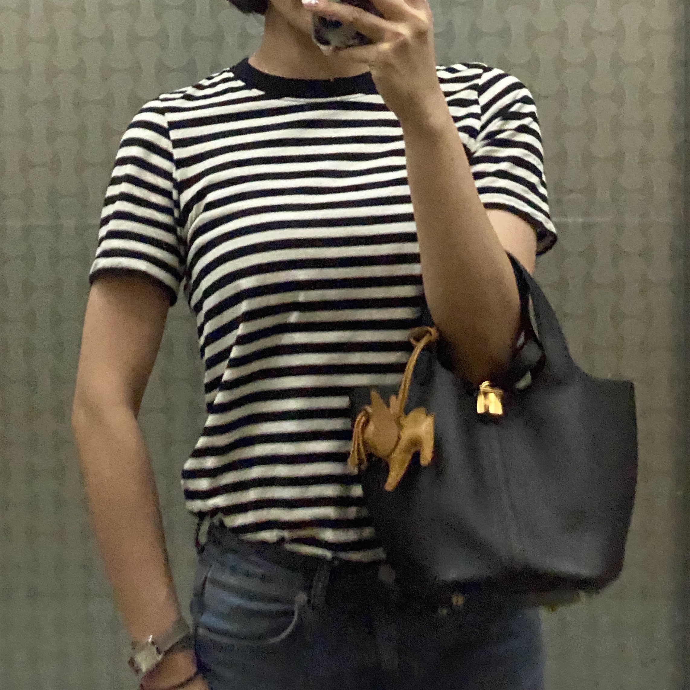 Hermes Rodeo Pegase PM Charm Milo Swift & Sesame, Hermes Picotin Lock 18 Bag Clemence & Gold Noir 착용 스타일