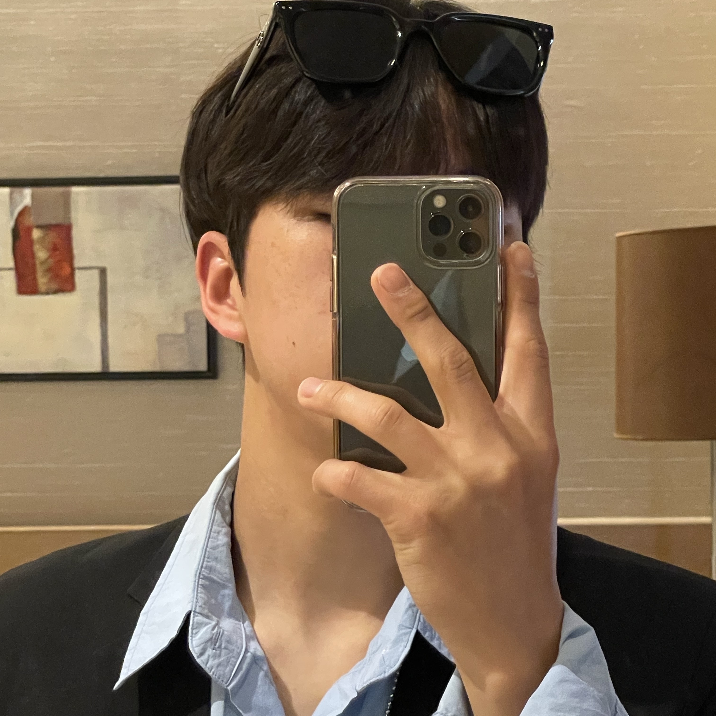 Gentle Monster Heizer 01 Black 착용 스타일 - 4