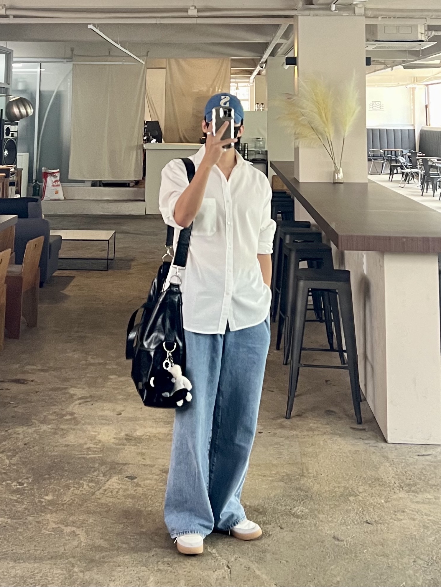 Nike x J.Crew Killshot 2 Sail Midnight Navy 착용 스타일