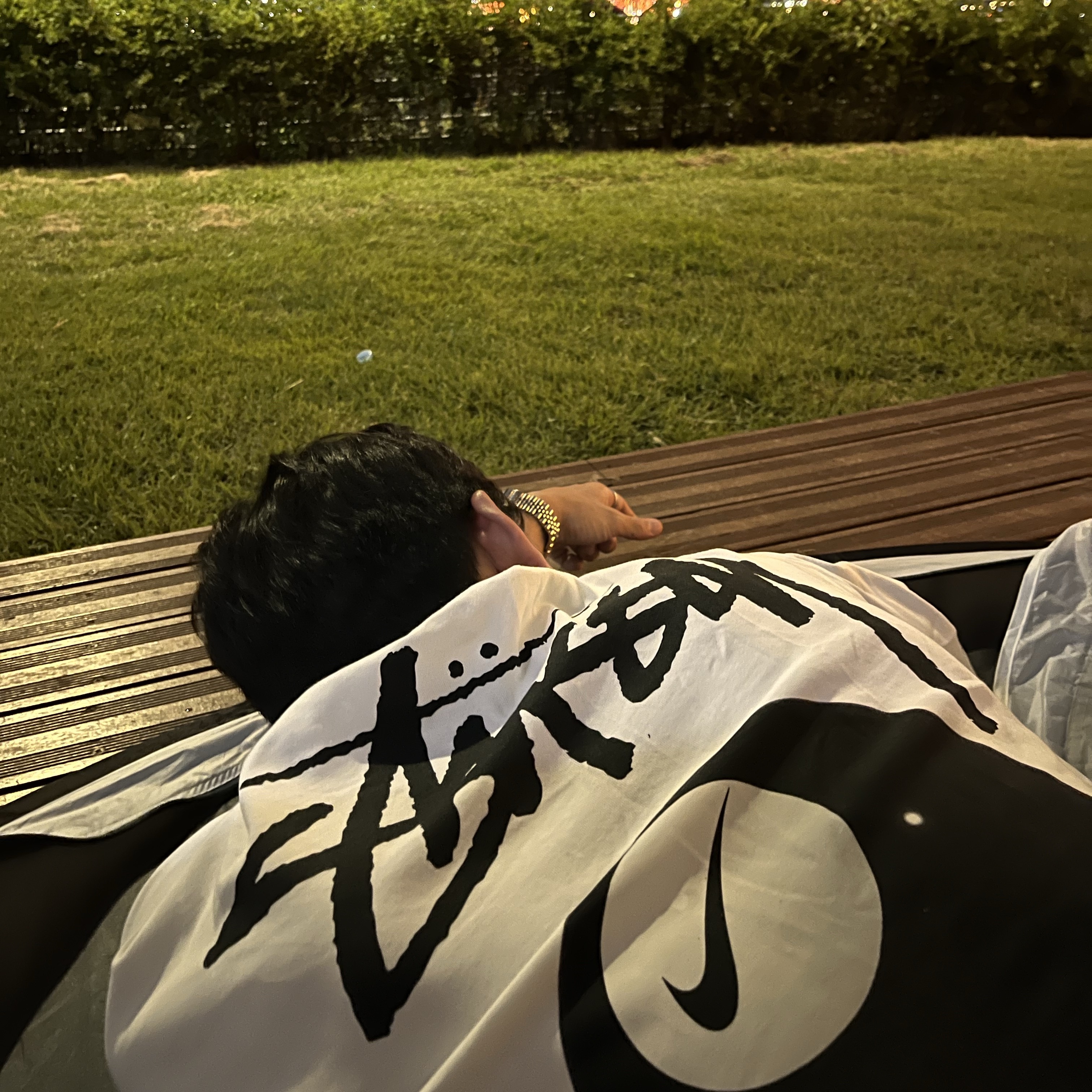 Nike x Stussy NRG FL SS 8 Ball T-Shirt White (DO9322-100), Nike x Off-White Dunk Low The 50 - Lot 18 착용 스타일 - 1