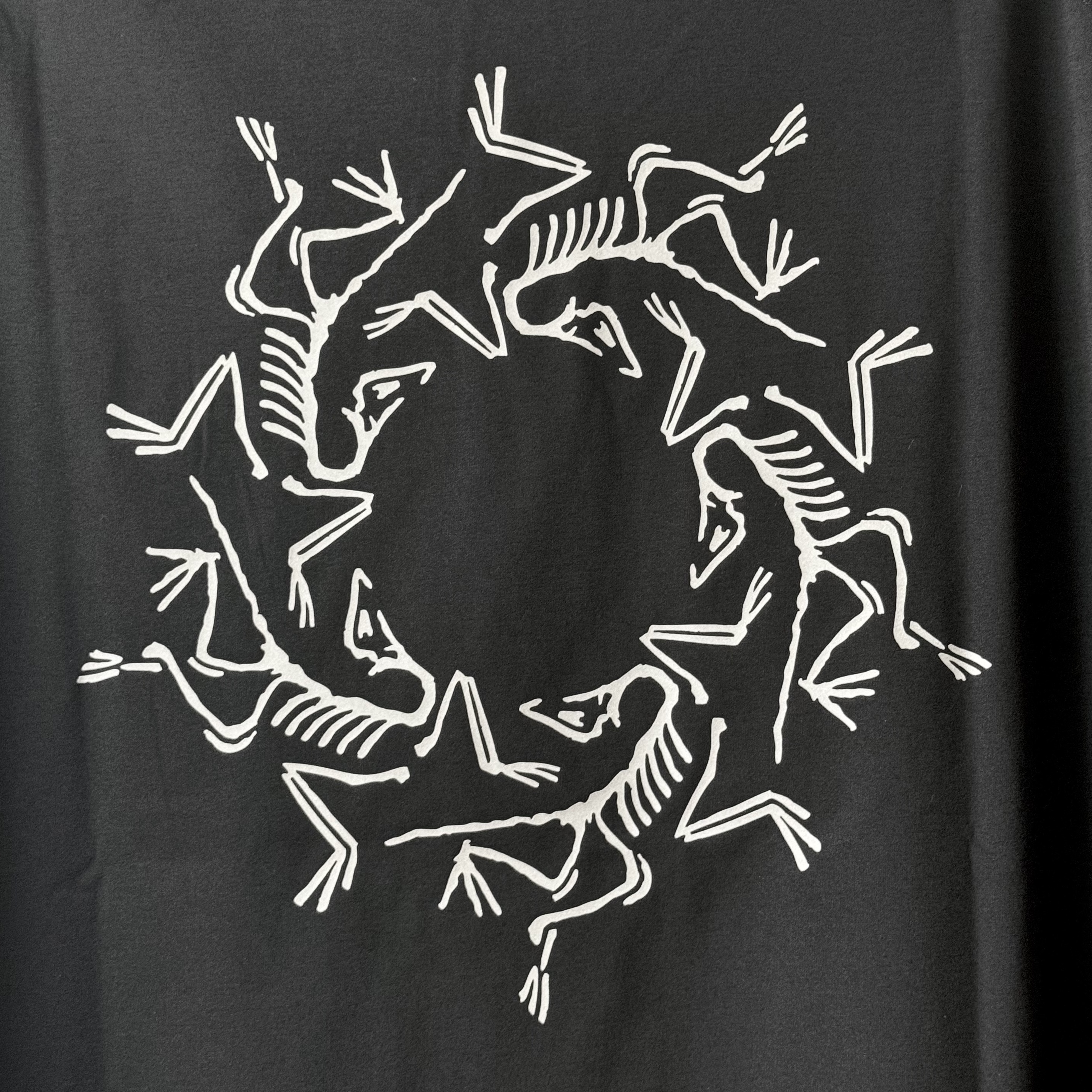 Arc'teryx System A Solarium SS T-Shirt Blackite Solid 착용 스타일 - 4