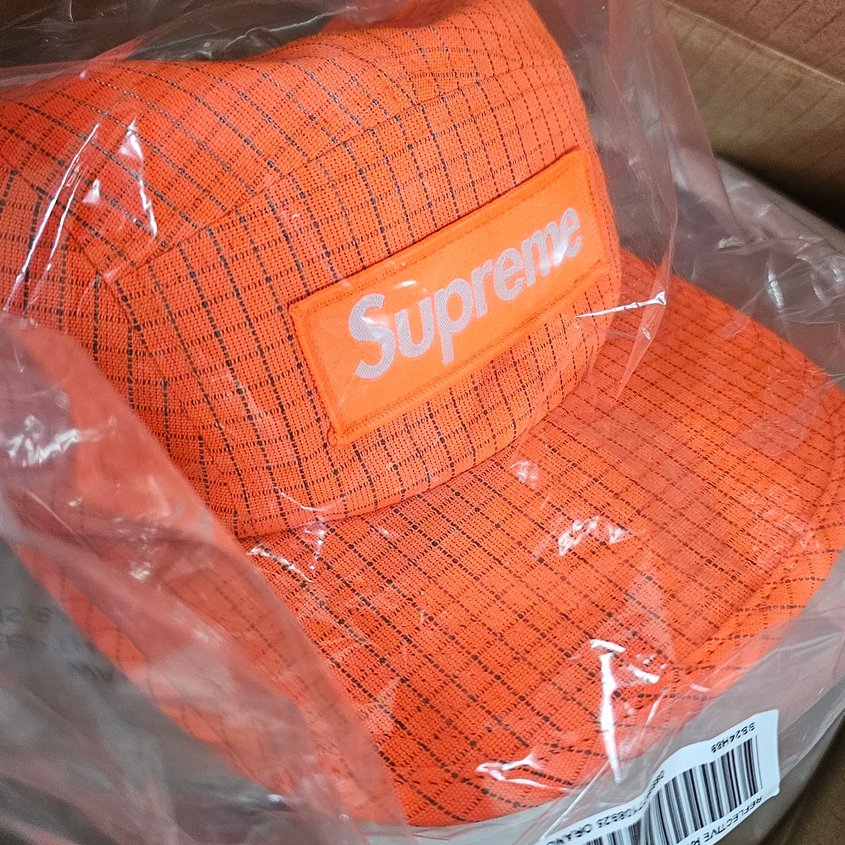 Supreme Reflective Ripstop Camp Cap Orange - 24SS 착용 스타일 - 1