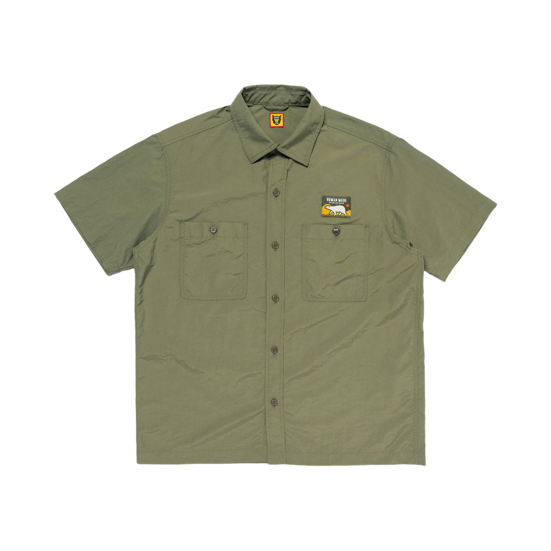 Human Made Nylon S/S Shirt Olive Drab 상세 이미지 1