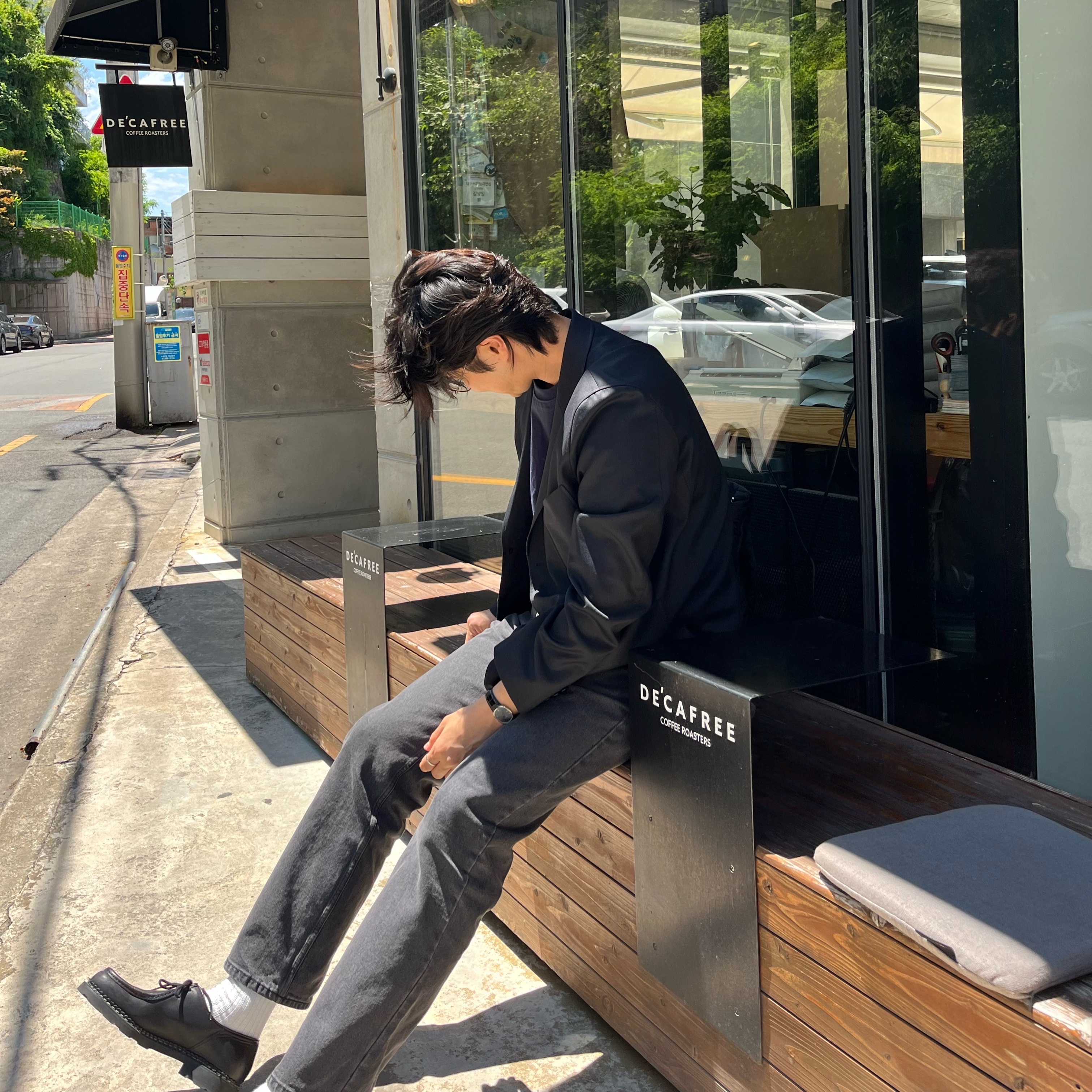 Paraboot Michael Lisse Black 착용 스타일 - 1
