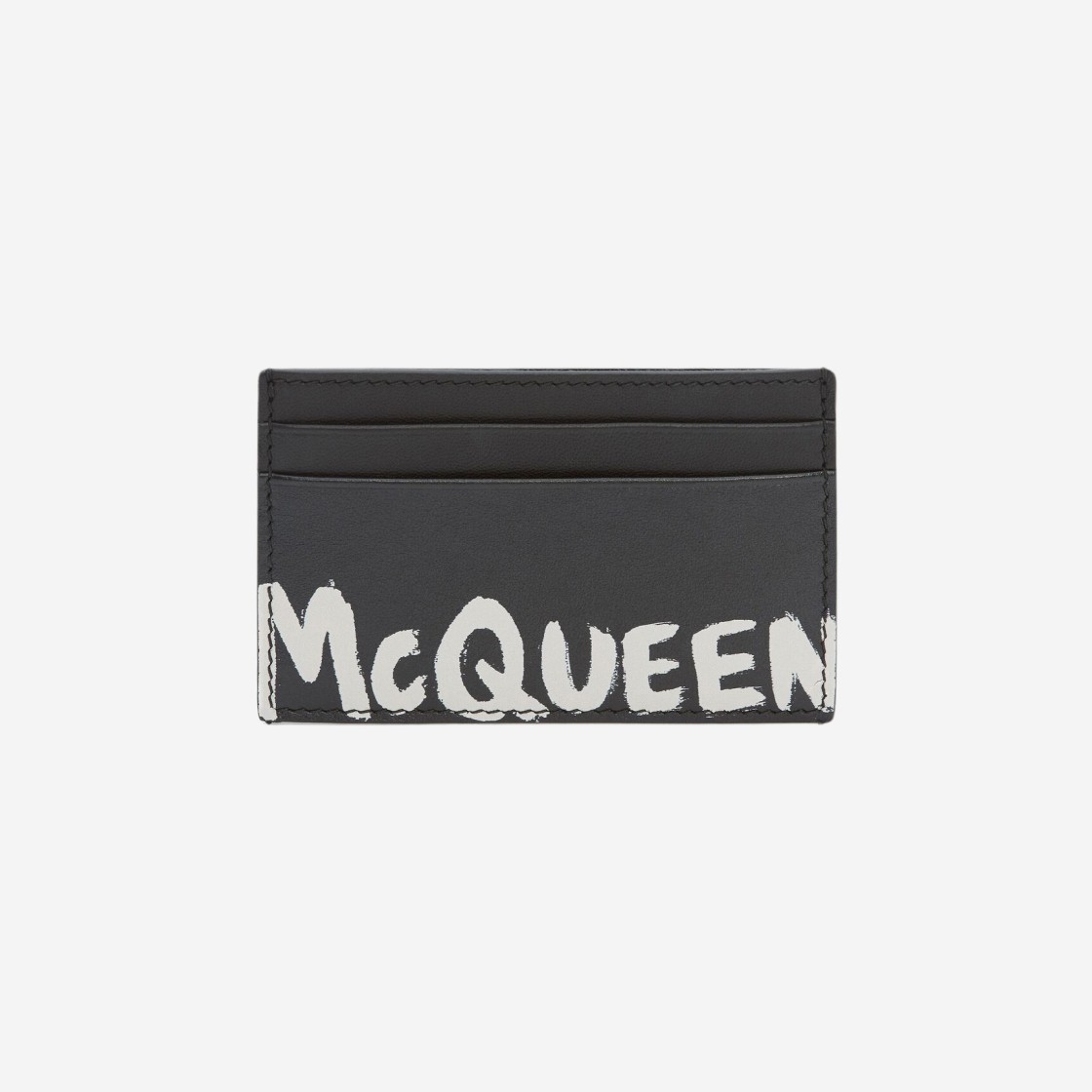 Alexander McQueen Graffiti Card Holder Black 상세 이미지 1