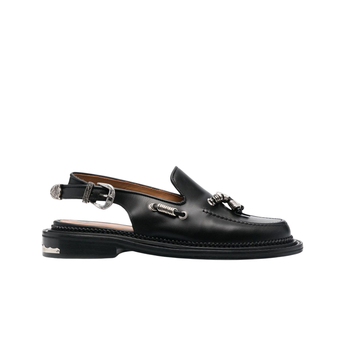 AJ1251 Toga Virilis AJ1251 Hard Leather Sandals Black