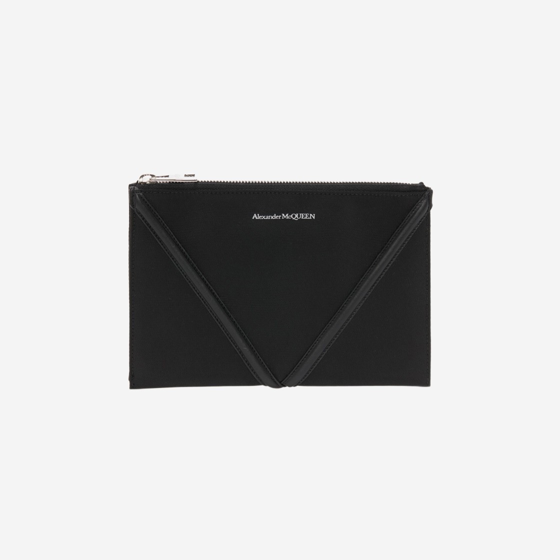 Alexander McQueen Strap Detail Small Zippered Pouch Black 상세 이미지 1