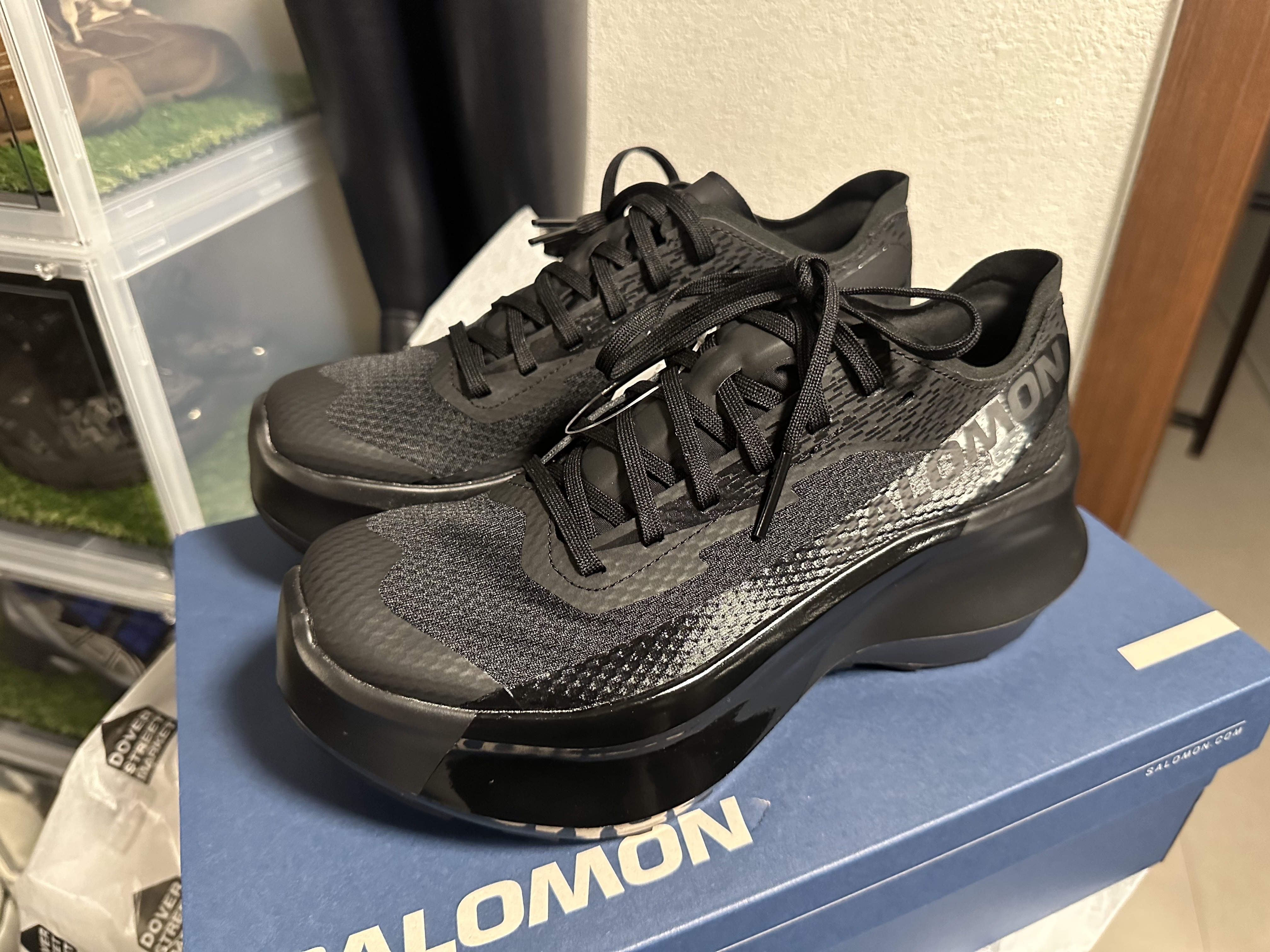 Salomon x Comme des Garcons Phantasm Platform Black 착용 스타일 - 4