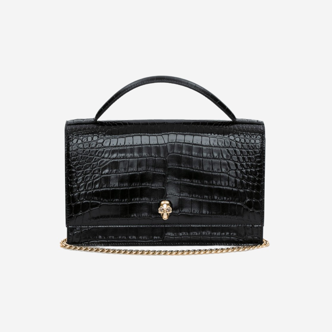 Alexander McQueen Top Handle Skull Bag Black 상세 이미지 1