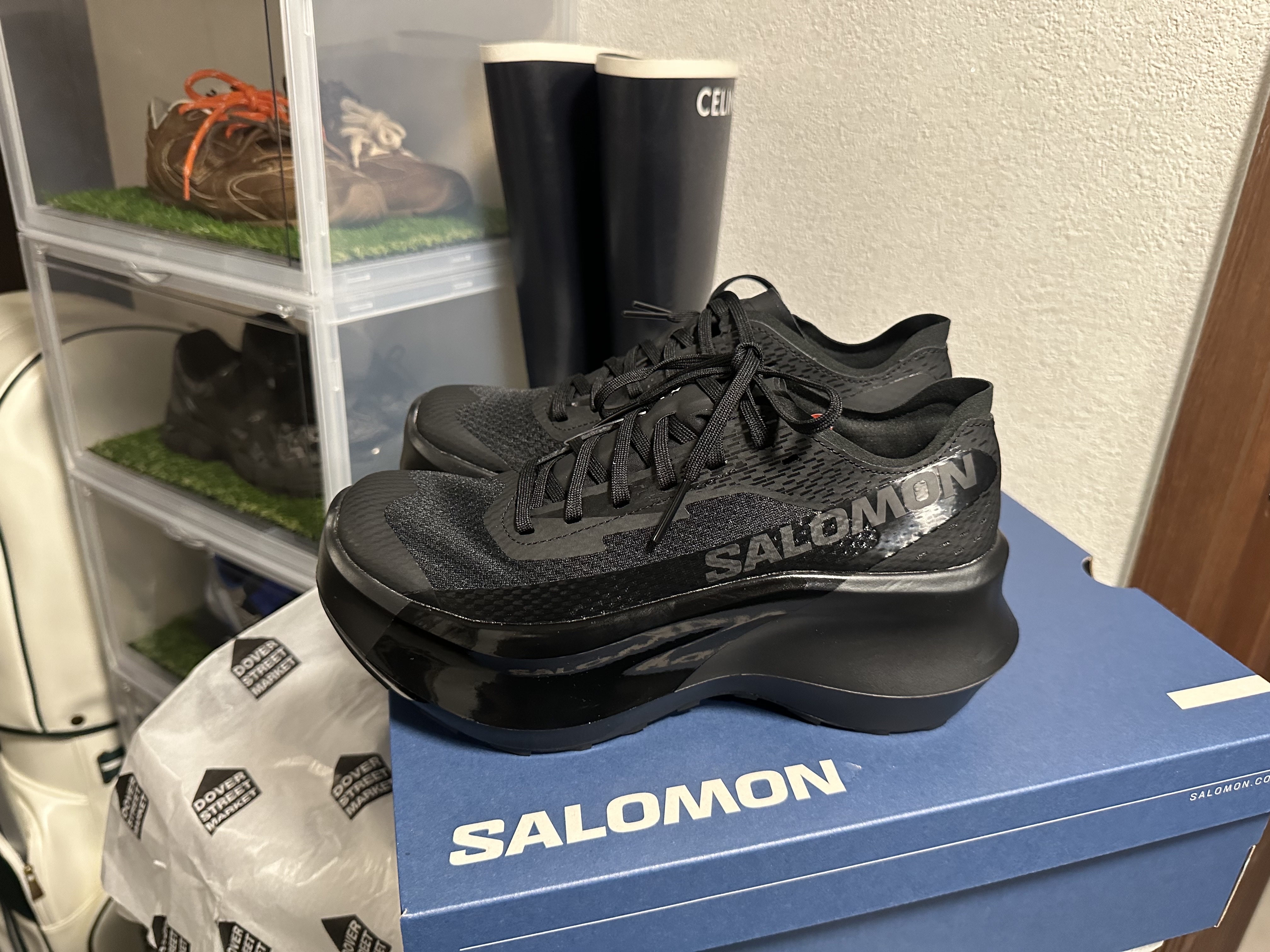 Salomon x Comme des Garcons Phantasm Platform Black 착용 스타일 - 2