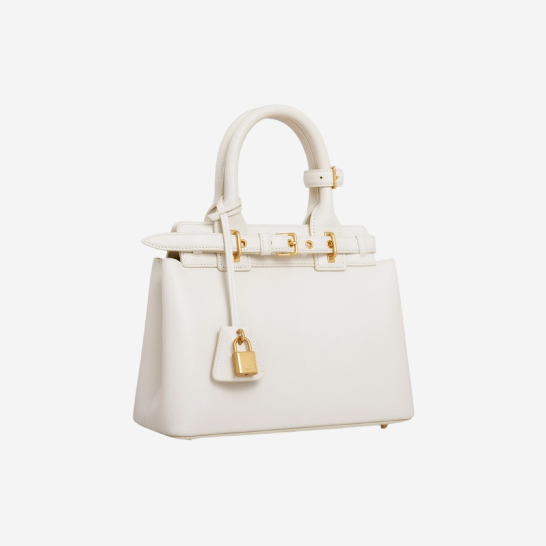 Celine Teen Celine Conti Bag in Supple Calfskin White 상세 이미지 2