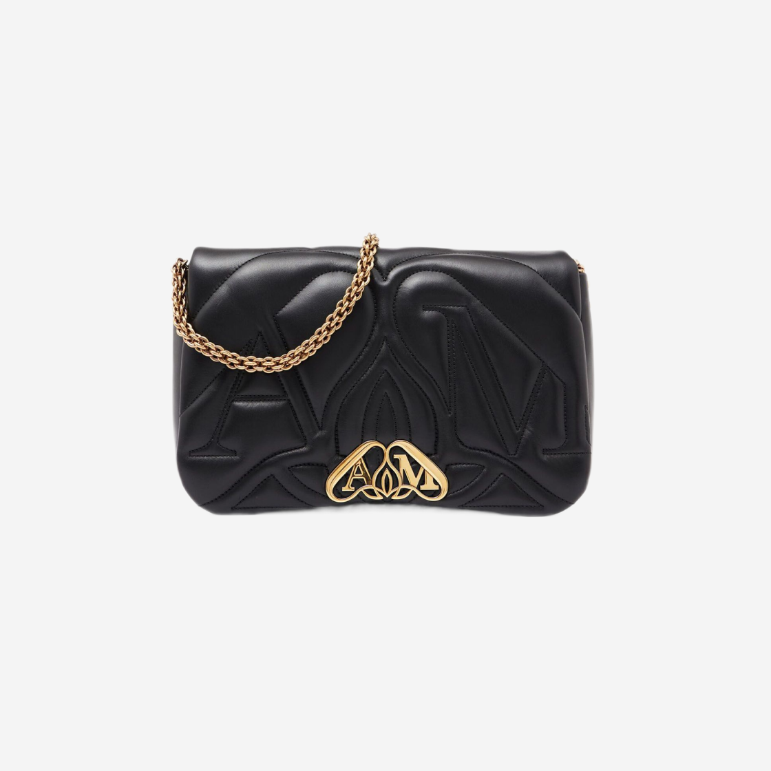 7557031BLE11000 Alexander McQueen The Seal Bag Black