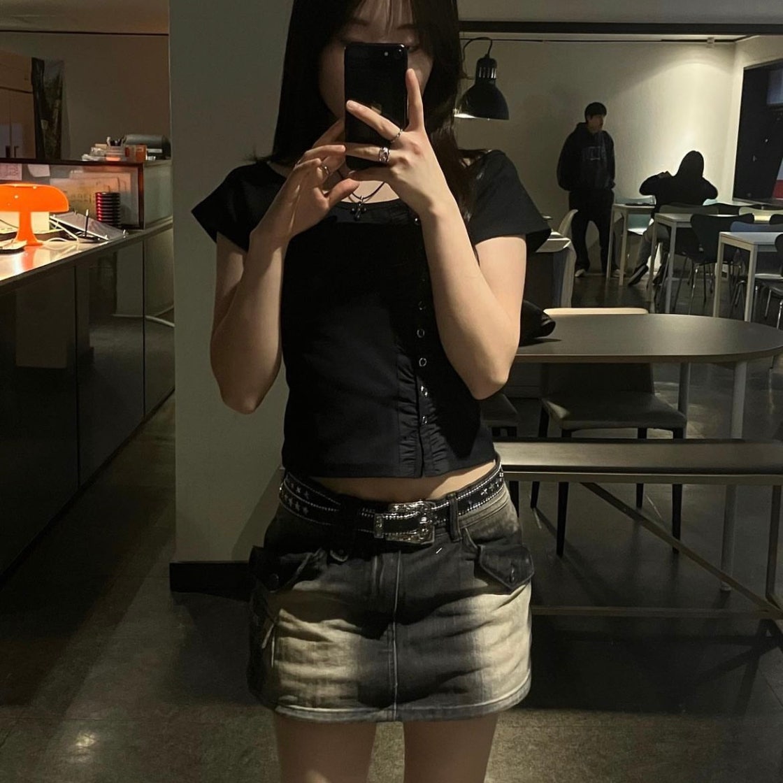 【KASHIKO】Low-rise Denim Skirt Pants Off White Kashiko Women Low-Ris STYLE | KREAM