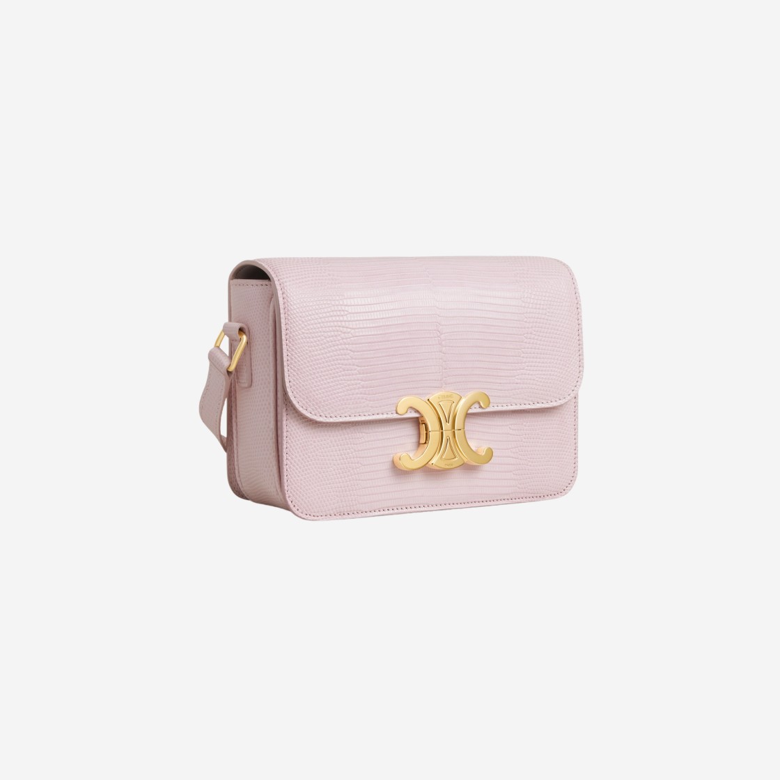 Celine Teen Triomphe Bag in Lizard Pastel Pink 상세 이미지 2