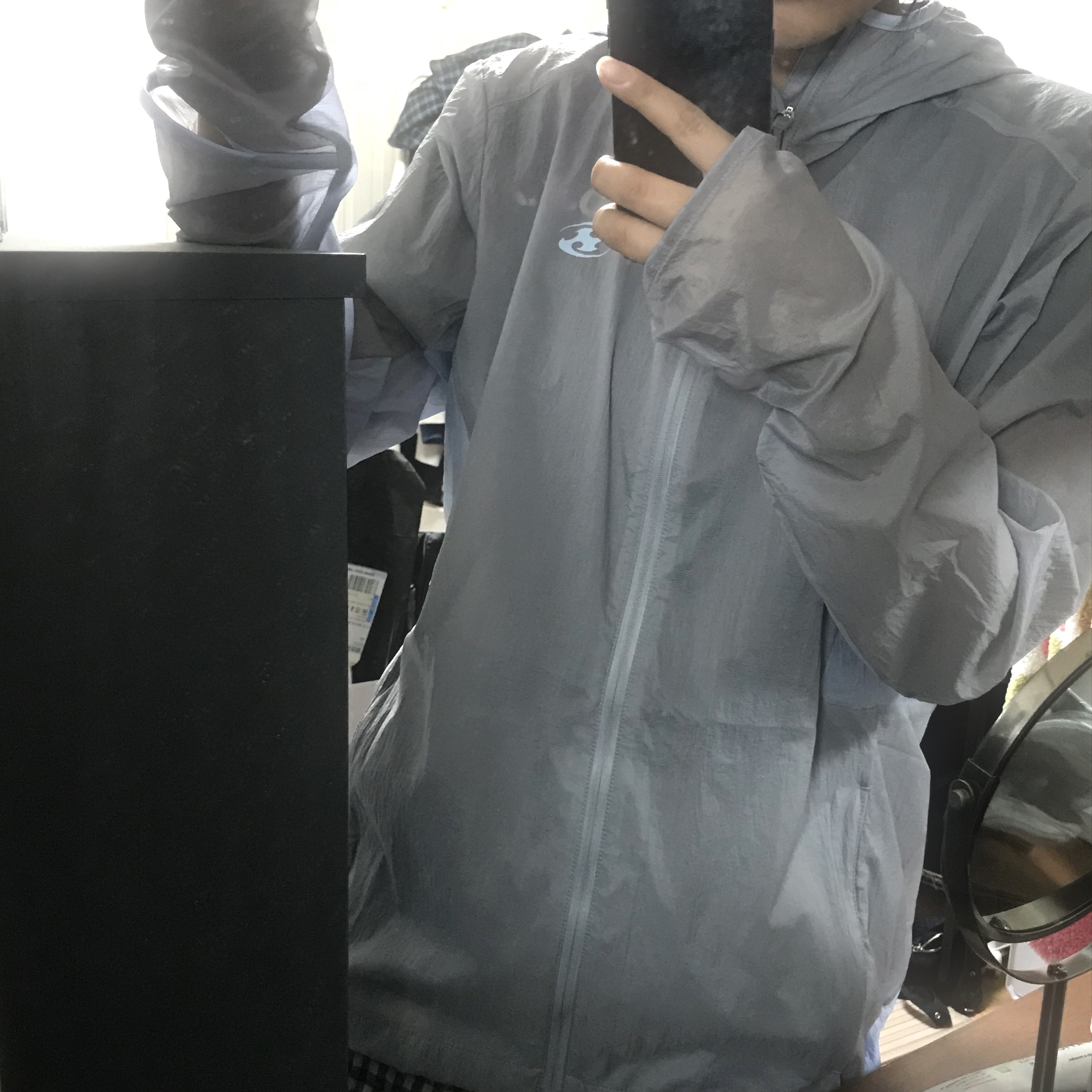 산산기어 에어 대쉬 자켓 라이트 그레이 - 24SS, 칼하트 WIP 바클리 캡 블랙 착용 스타일 - 2