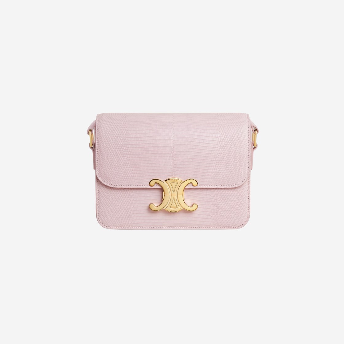 Celine Teen Triomphe Bag in Lizard Pastel Pink 상세 이미지 1