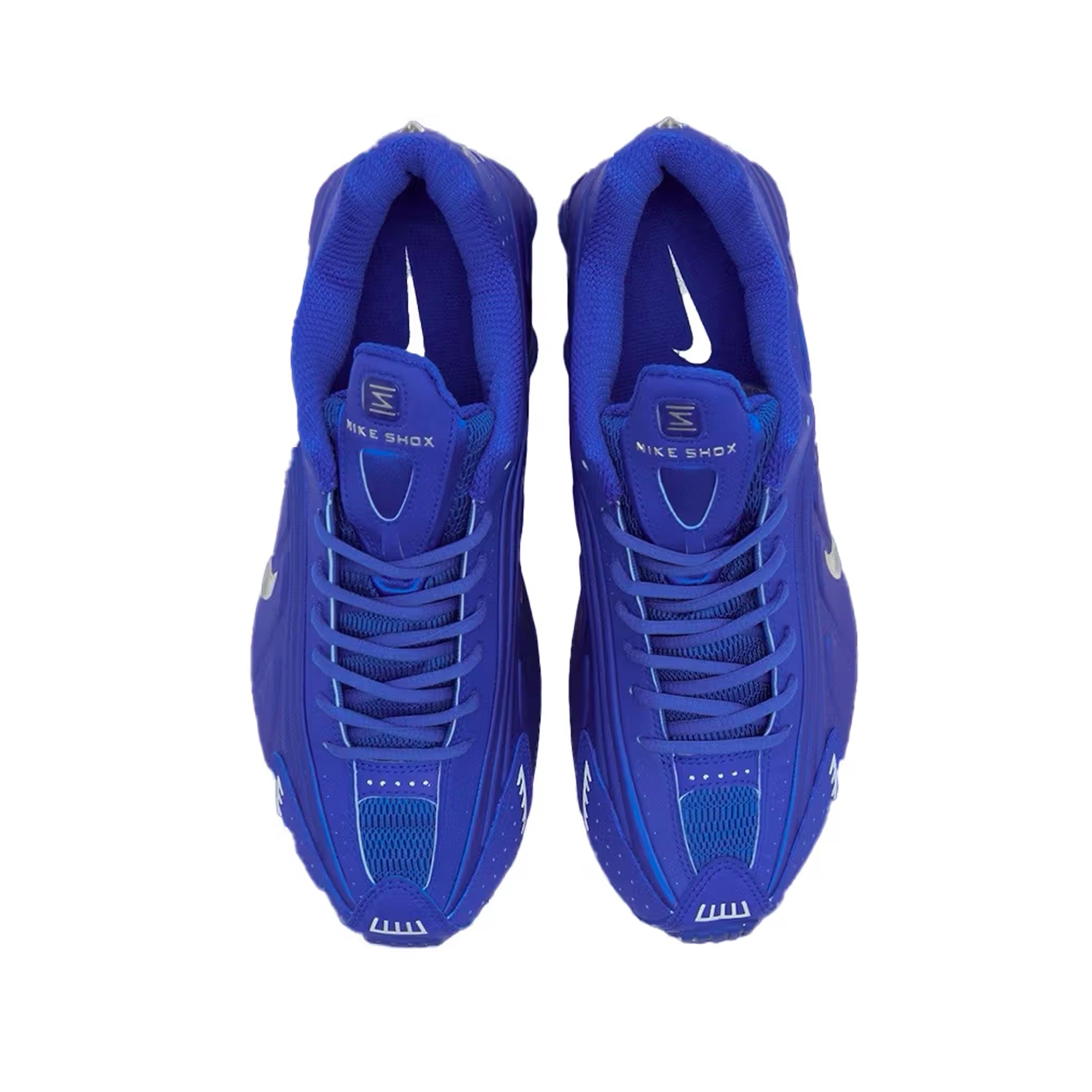 (W) Nike Shox R4 Black, Nike Shox R4 Metallic Silver Comet Red 착용 스타일 - 3