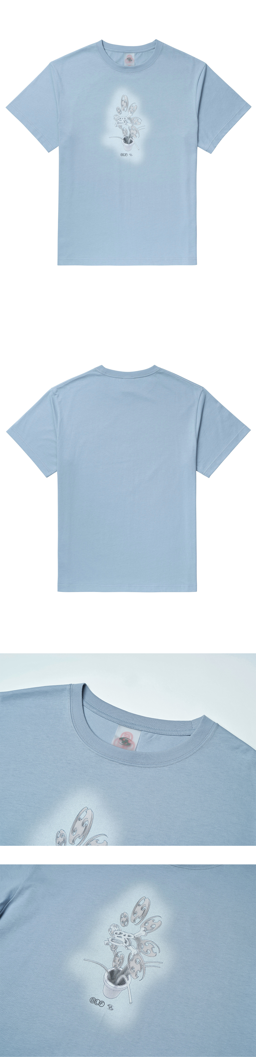 산산기어 BLF 베이스 티셔츠 스카이 블루 - 24SS | Sansan Gear