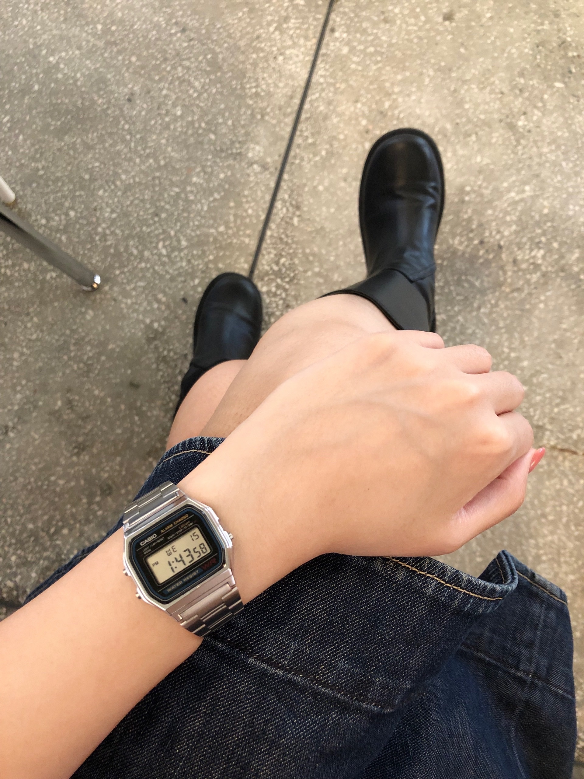Casio A-158WA-1 착용 스타일 - 3