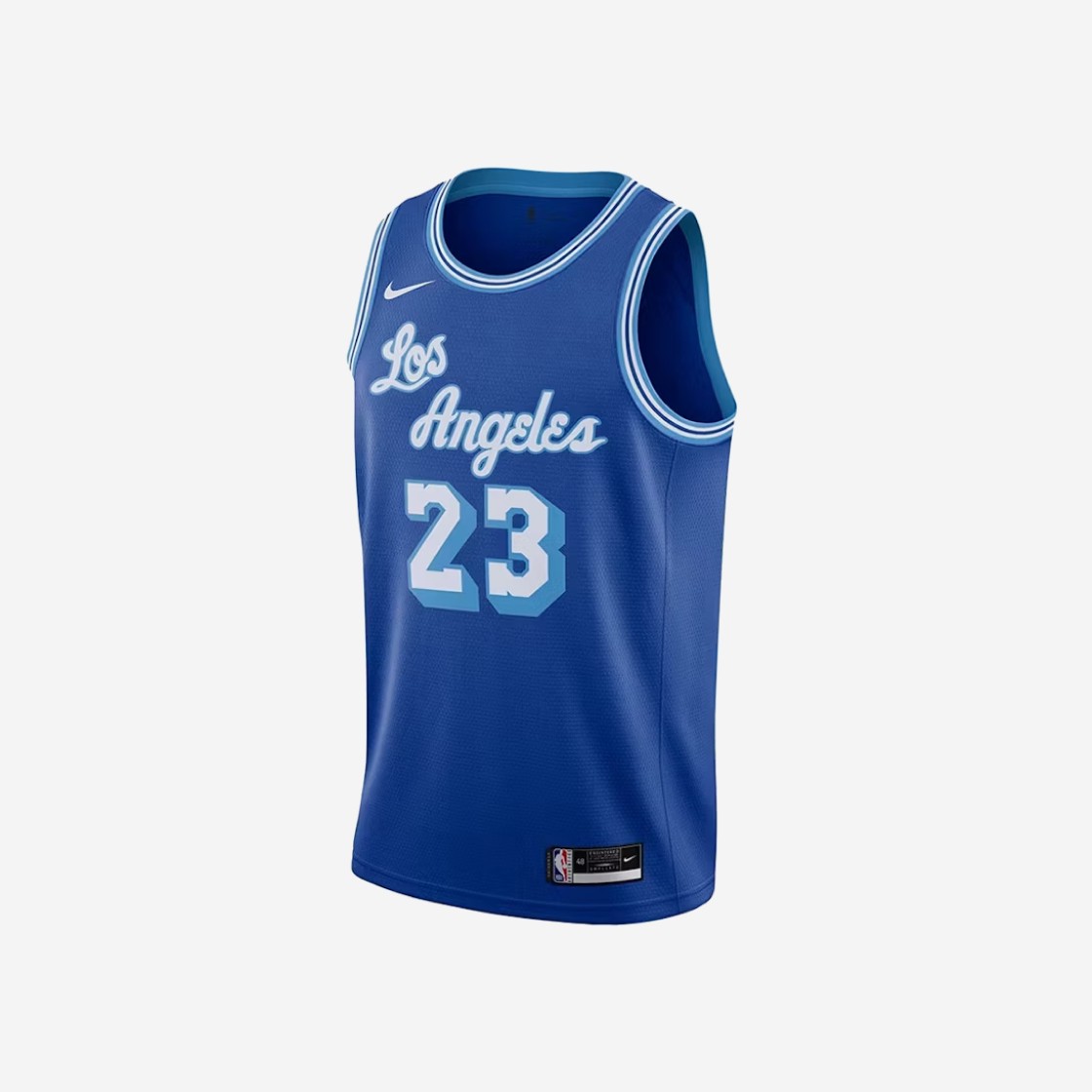 Nike LeBron James LA Lakers Classic Edition 2020 NBA Swingman Jersey Rush Blue 상세 이미지 1