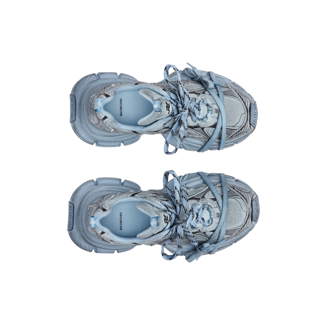 734734W3XDC4000 Balenciaga 3XL Sneakers Light Blue - #2