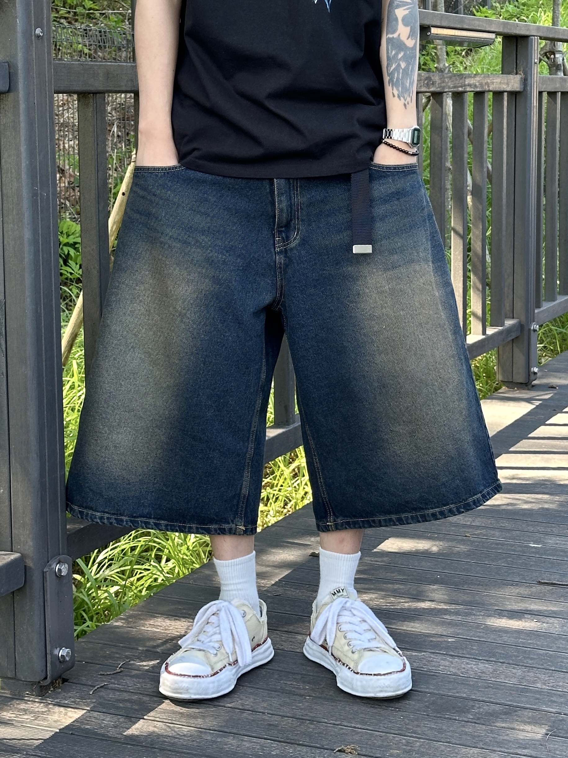 Maison Mihara Yasuhiro Peterson OG Sole Canvas Low-top Sneakers Natural 착용 스타일 - 4