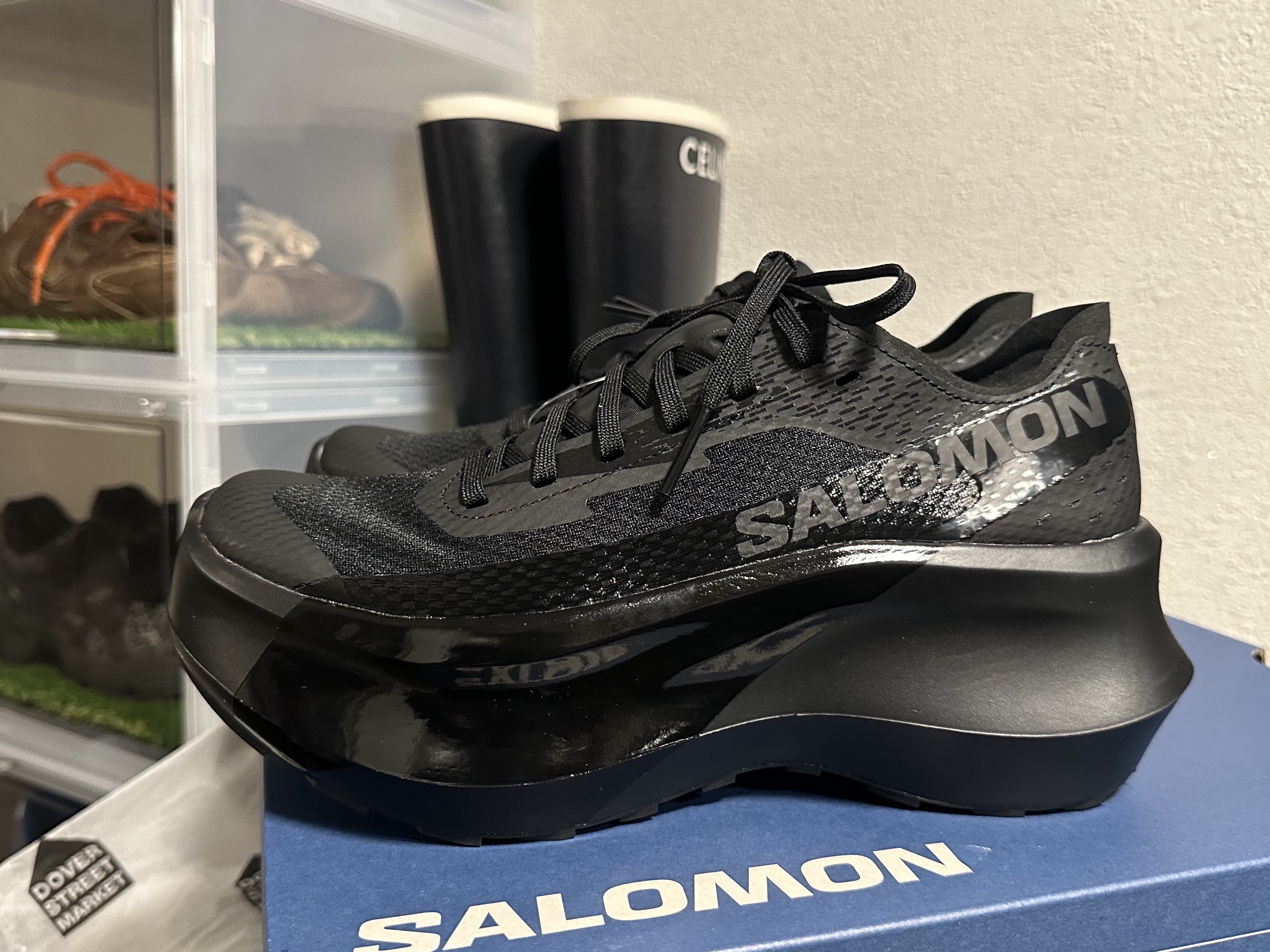 Salomon x Comme des Garcons Phantasm Platform Black 착용 스타일 - 1