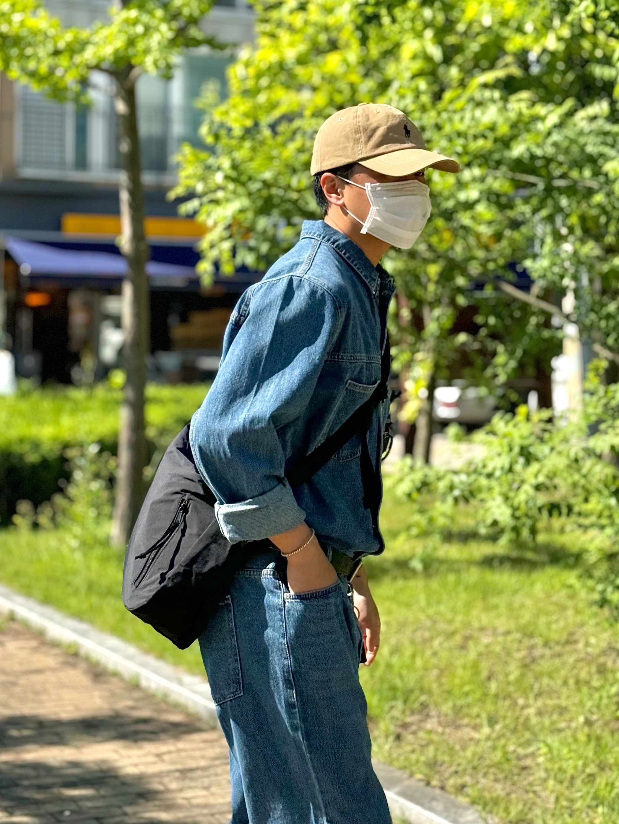 [30%적립] Polo Ralph Lauren Cotton Chino Ball Cap Cafe Tan 착용 스타일 - 3
