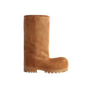 Balenciaga Alaska Fur High Boot Brown