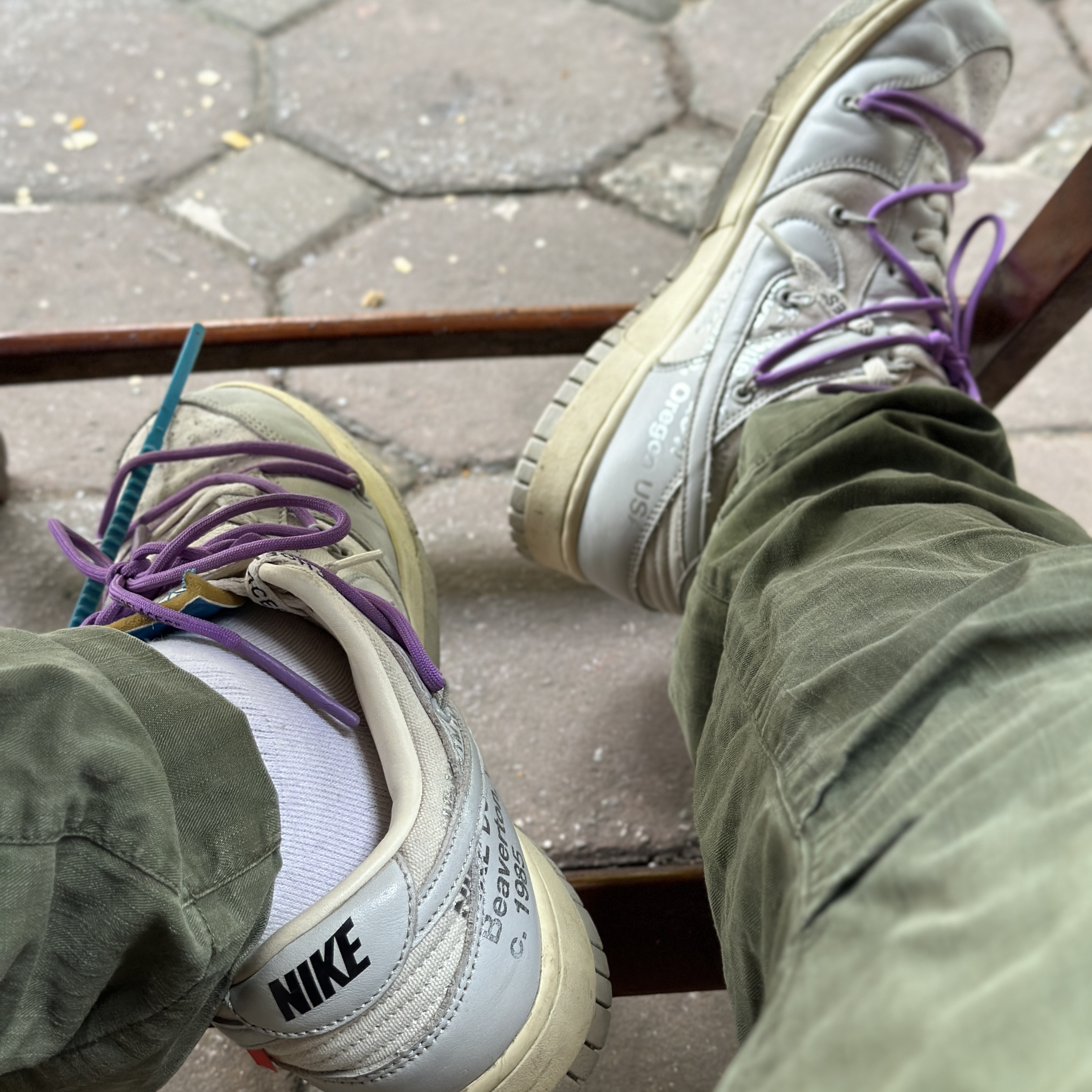 Nike x Off-White Dunk Low The 50 - Lot 47 착용 스타일 - 1