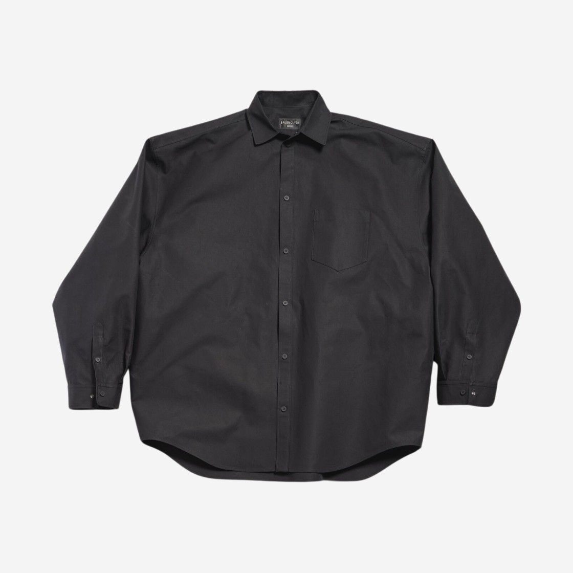 (W) Balenciaga Outerwear Large Fit Shirt Black 상세 이미지 1