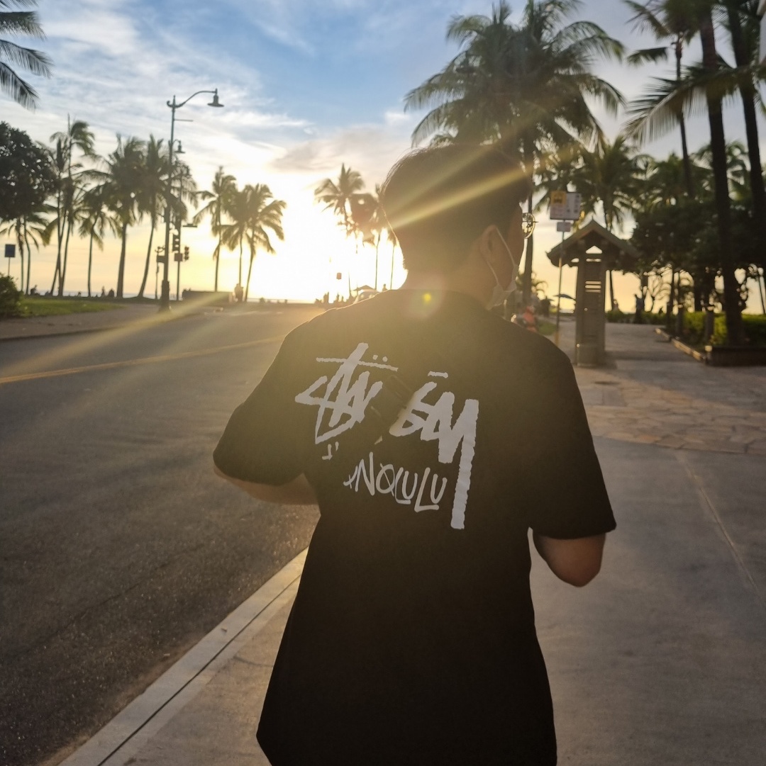 Stussy Wizard T-Shirt White 착용 스타일 - 1